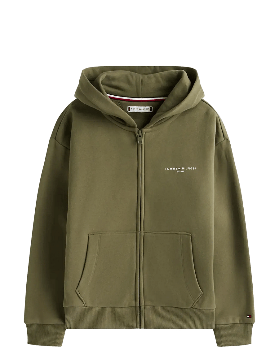 Tommy Hilfiger - MINI CORP ZIP THROUGH HOODIE - kapuzenpullover - battle green - 1