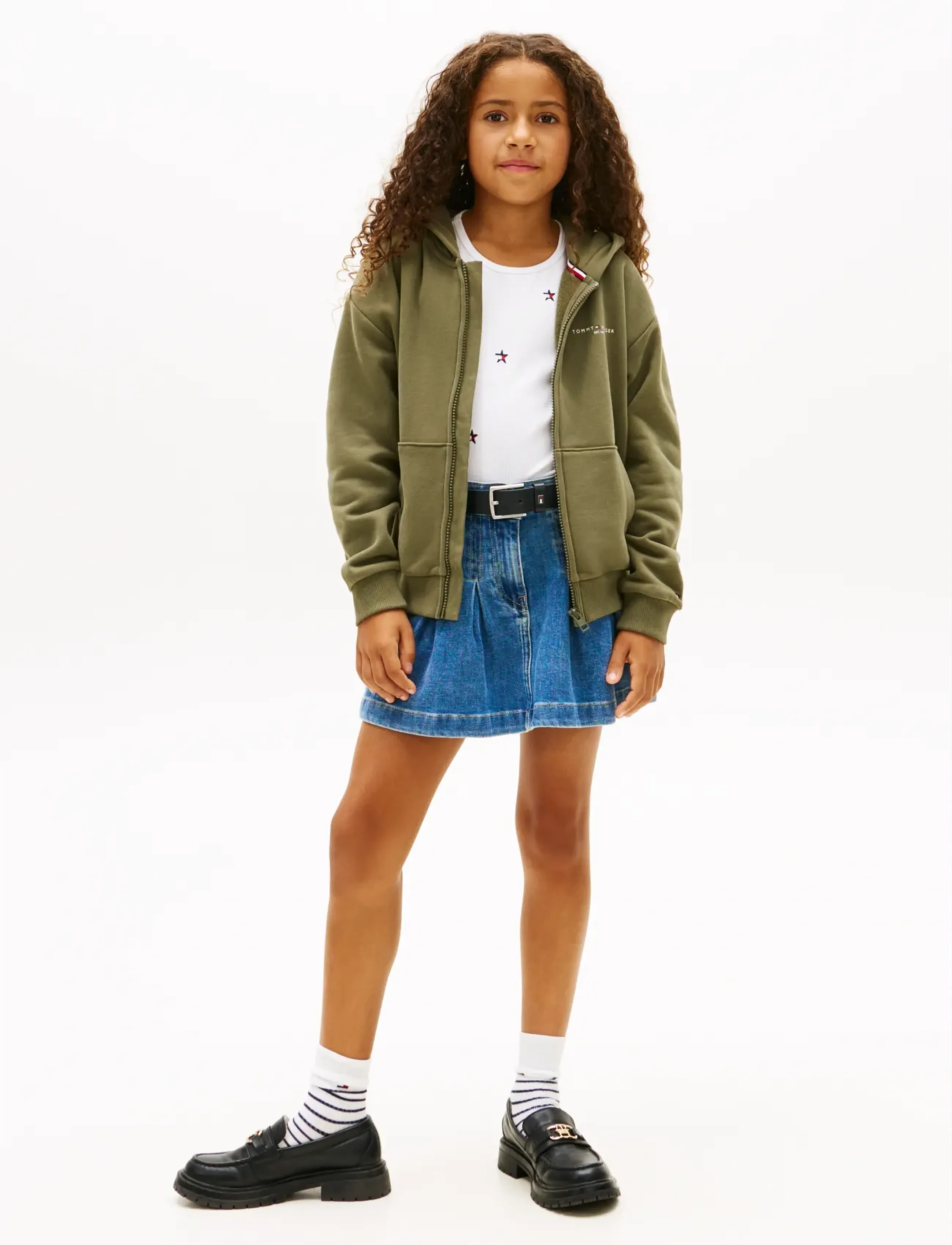 Tommy Hilfiger MINI CORP ZIP THROUGH HOODIE - Sweatshirts & Hættetrøjer - BATTLE GREEN / khaki/green