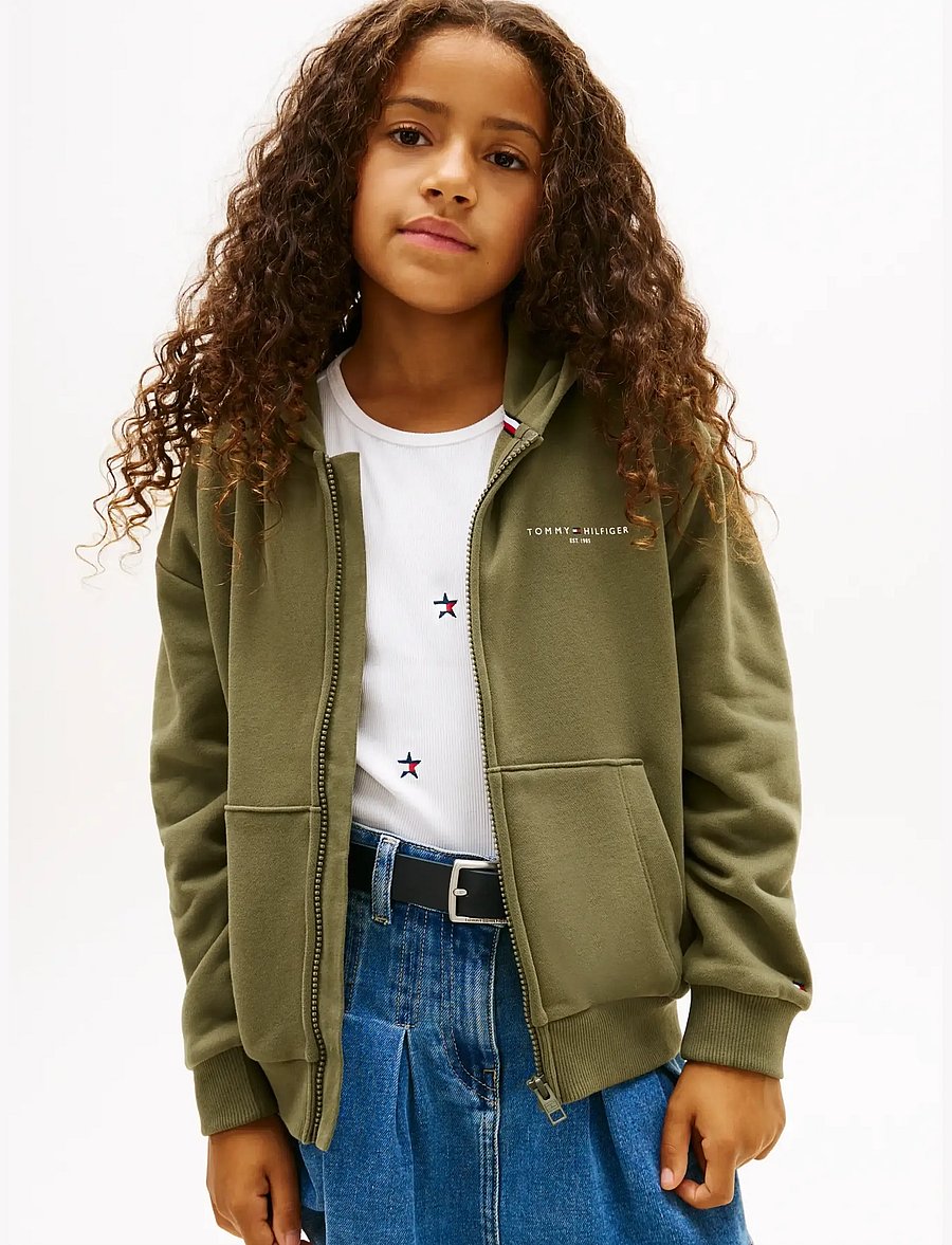 Tommy Hilfiger - MINI CORP ZIP THROUGH HOODIE - kapuzenpullover - battle green - 2