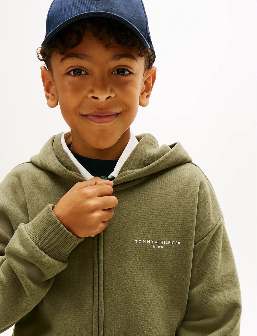 Tommy Hilfiger - MINI CORP ZIP THROUGH HOODIE - kapuzenpullover - battle green - 4