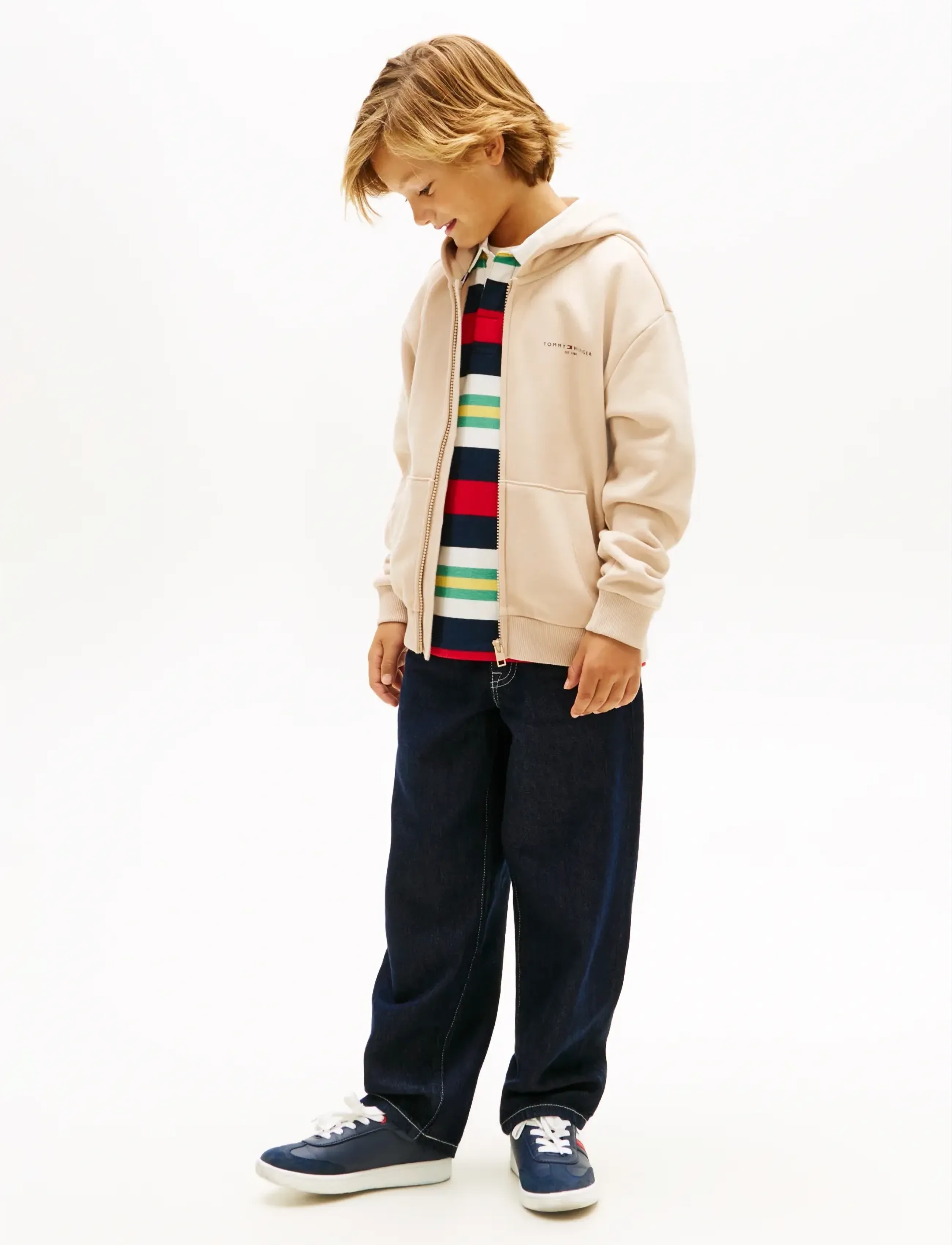 Tommy Hilfiger MINI CORP ZIP THROUGH HOODIE - Sweatshirts & Hættetrøjer - CLASSIC BEIGE / beige