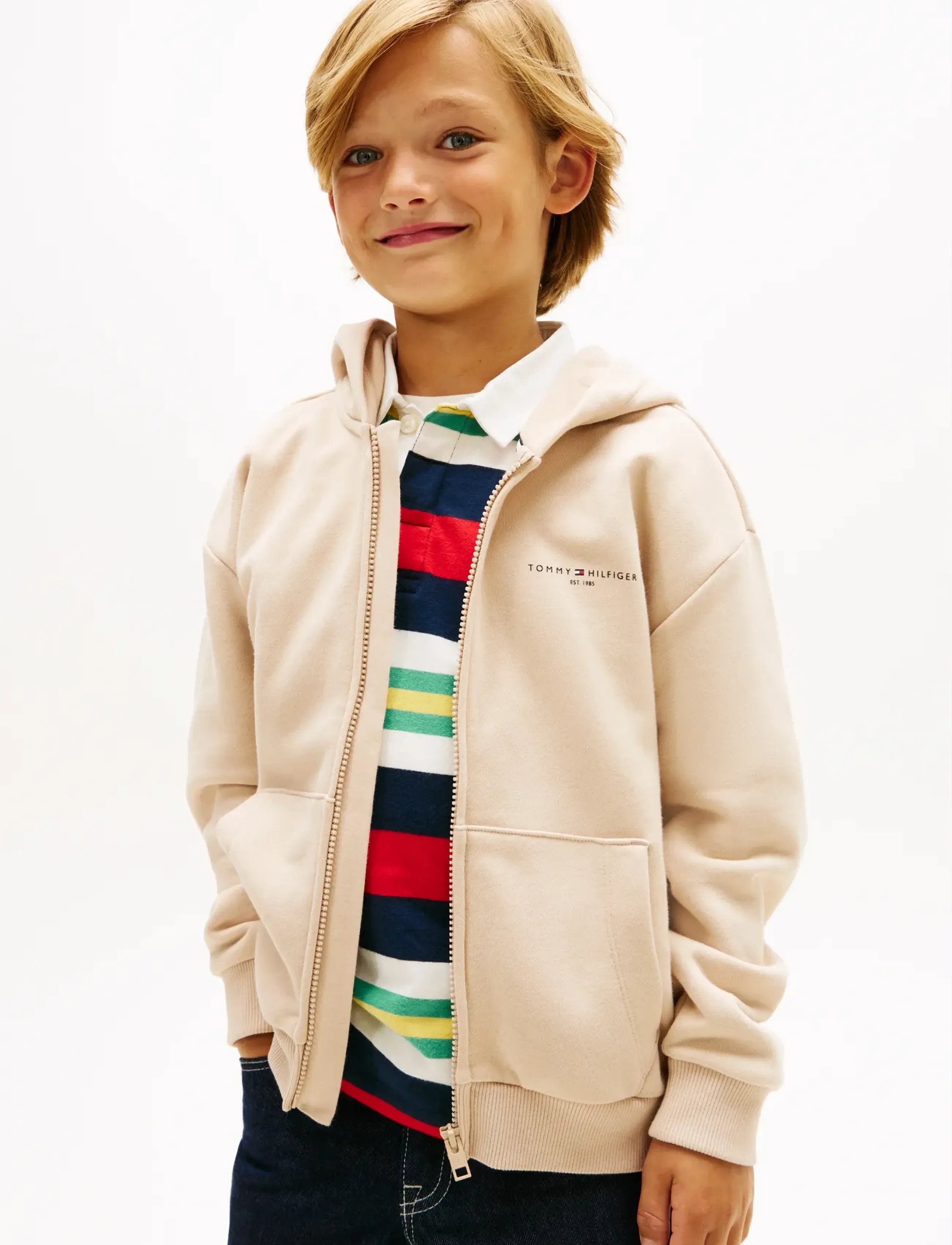 Tommy Hilfiger - MINI CORP ZIP THROUGH HOODIE - hættetrøjer - classic beige - 3