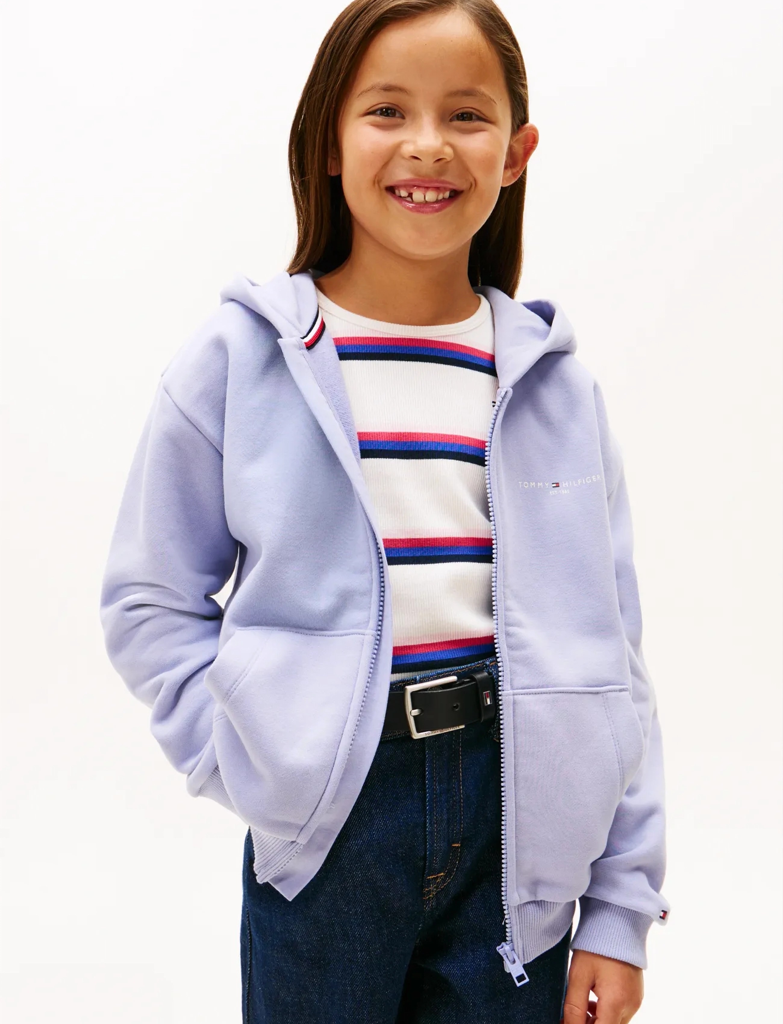 Tommy Hilfiger - MINI CORP ZIP THROUGH HOODIE - hættetrøjer - periwinkle dusk - 1