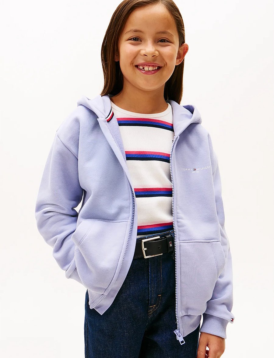 Tommy Hilfiger - MINI CORP ZIP THROUGH HOODIE - kapuzenpullover - periwinkle dusk - 1