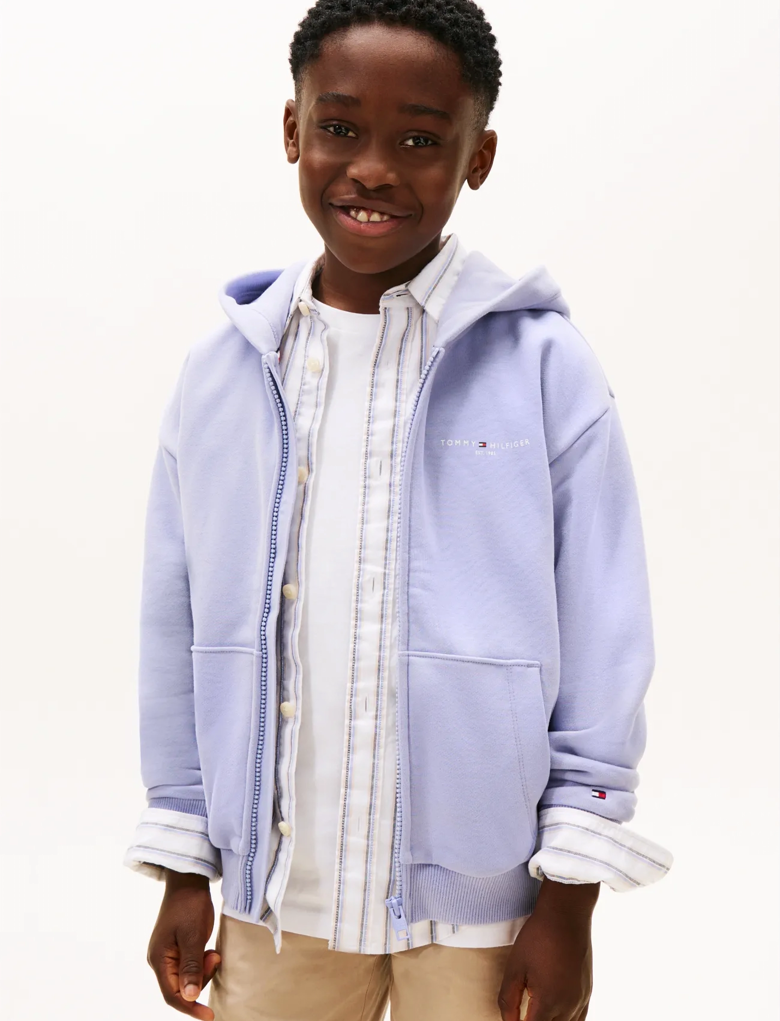 Tommy Hilfiger - MINI CORP ZIP THROUGH HOODIE - hættetrøjer - periwinkle dusk - 2