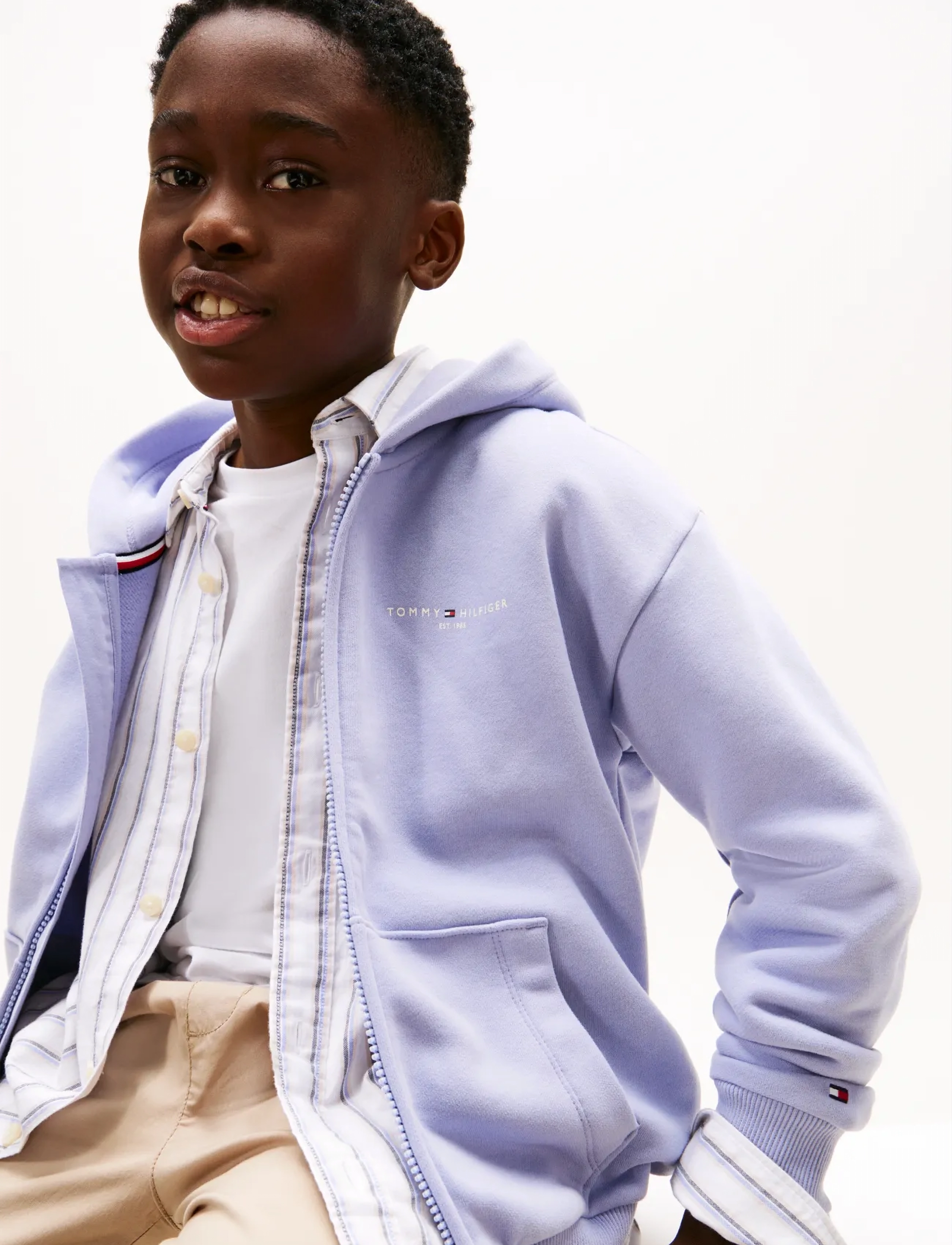 Tommy Hilfiger - MINI CORP ZIP THROUGH HOODIE - hættetrøjer - periwinkle dusk - 4