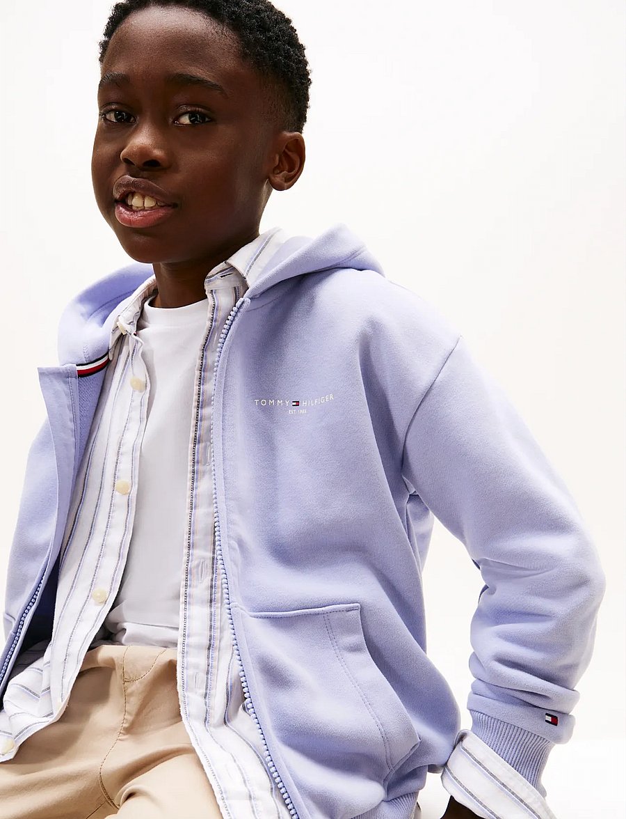 Tommy Hilfiger - MINI CORP ZIP THROUGH HOODIE - kapuzenpullover - periwinkle dusk - 4