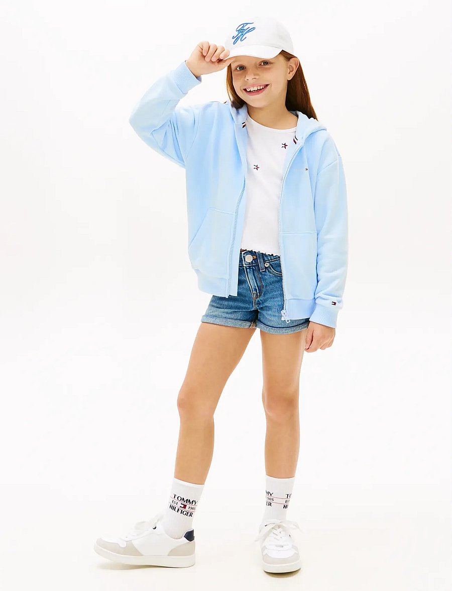 Tommy Hilfiger - MINI CORP ZIP THROUGH HOODIE - kapuzenpullover - sweet blue - 0