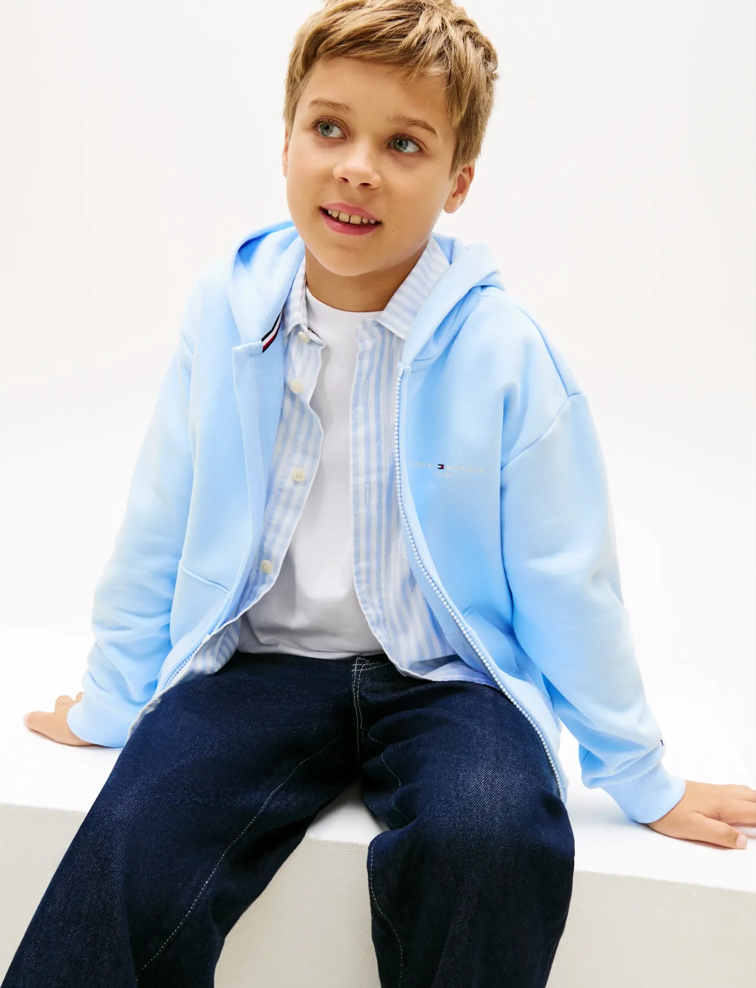 Tommy Hilfiger - MINI CORP ZIP THROUGH HOODIE - hættetrøjer - sweet blue - 5