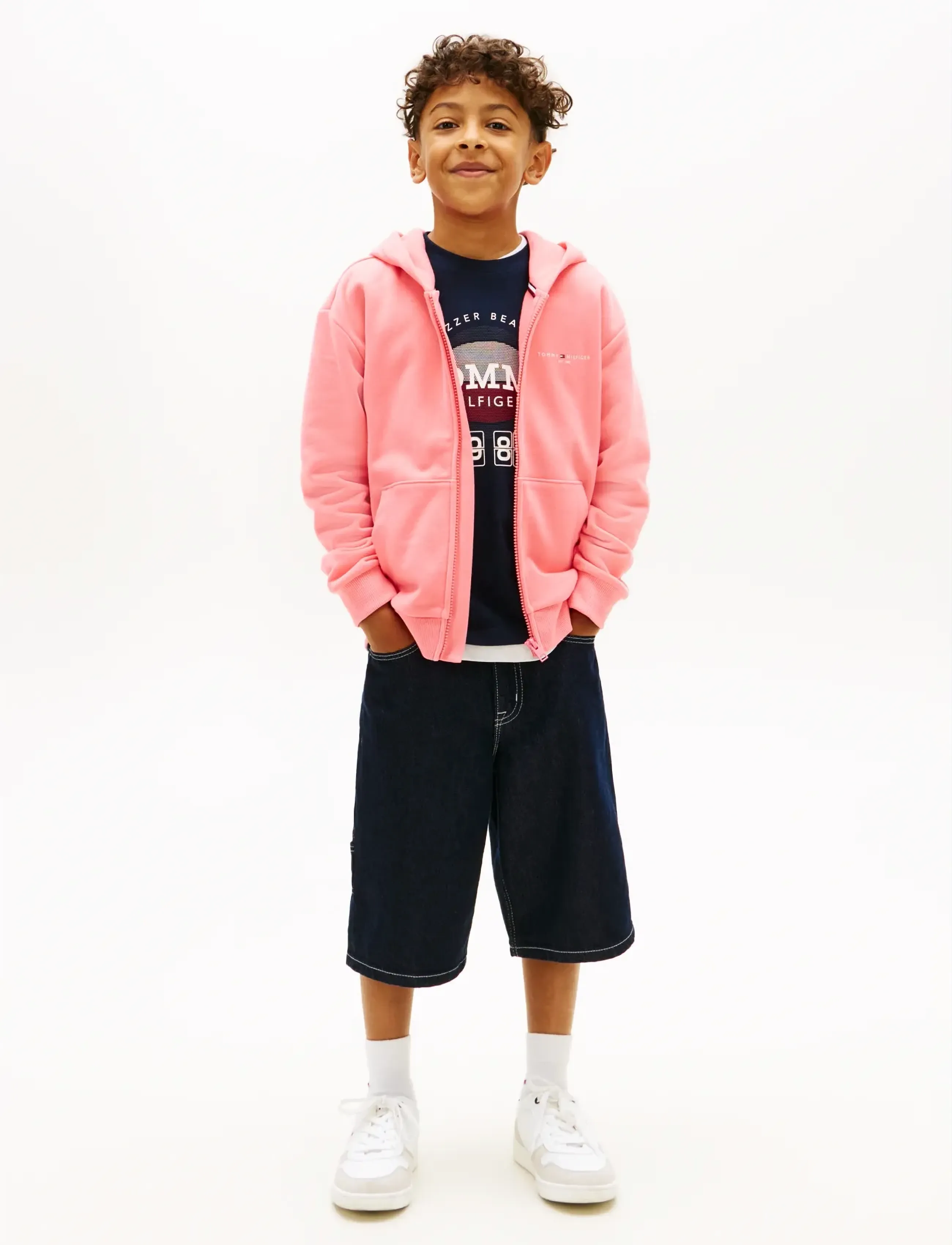 Tommy Hilfiger MINI CORP ZIP THROUGH HOODIE - Sweatshirts & Hoodies - TROPICAL BLUSH / pink/rose