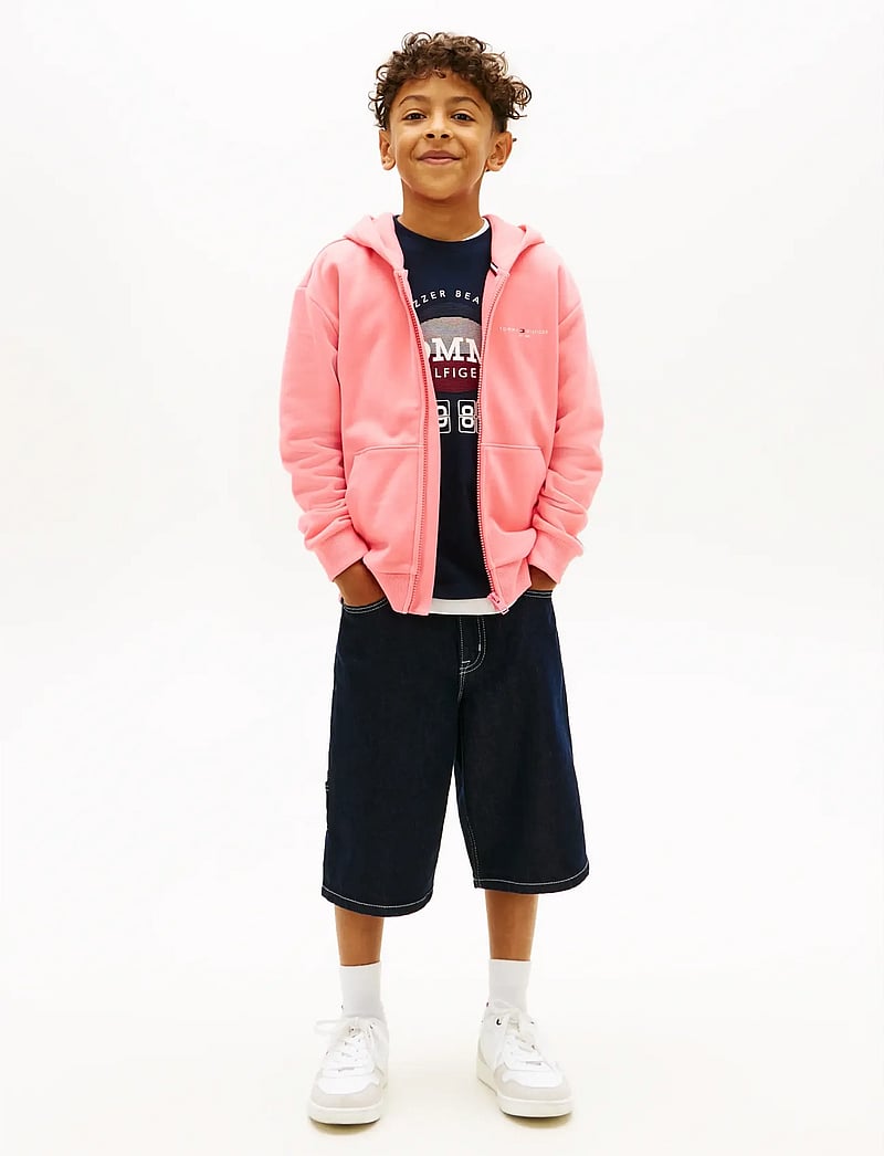 Tommy Hilfiger - MINI CORP ZIP THROUGH HOODIE - kapuzenpullover - tropical blush - 0