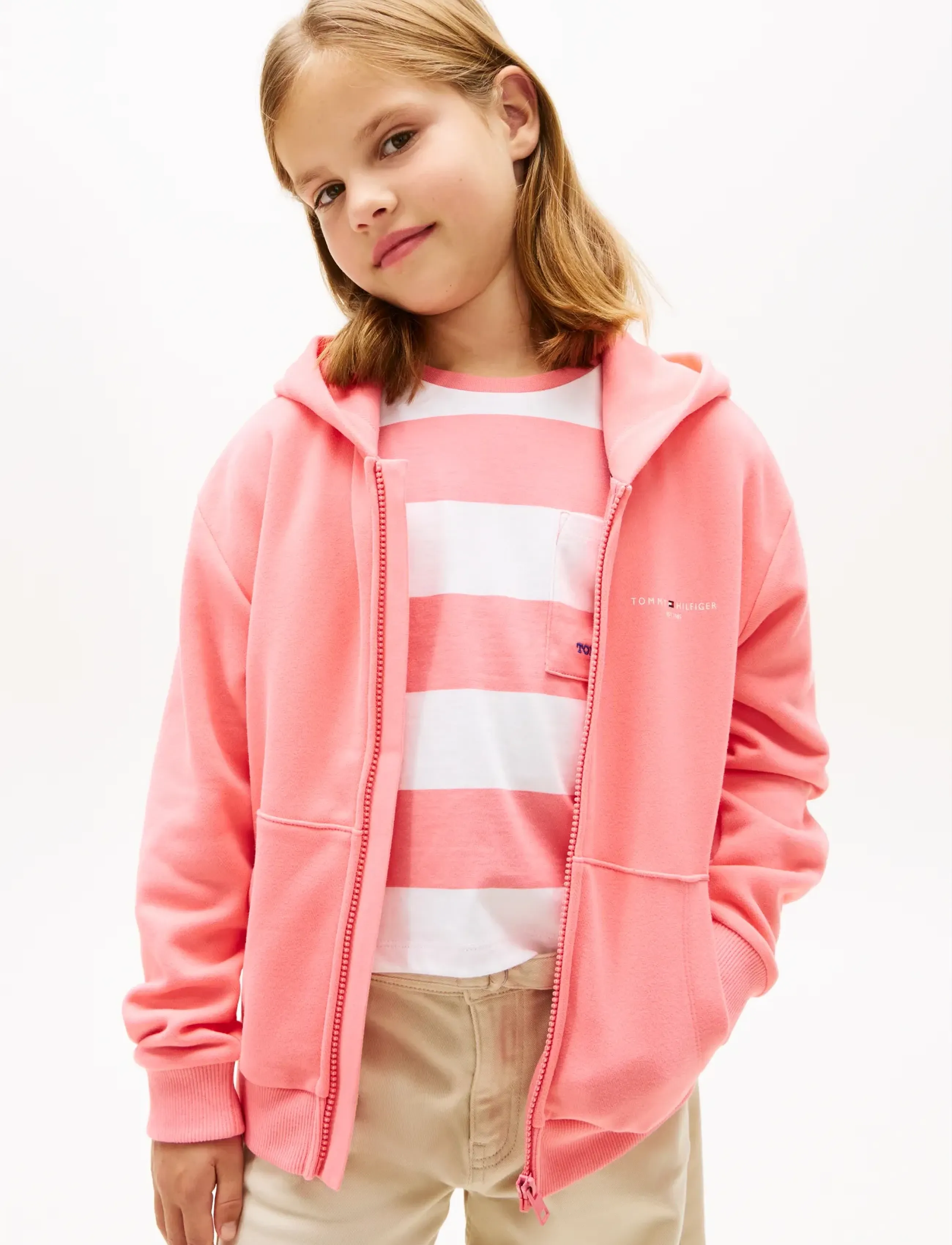 Tommy Hilfiger - MINI CORP ZIP THROUGH HOODIE - hoodies - tropical blush - 2