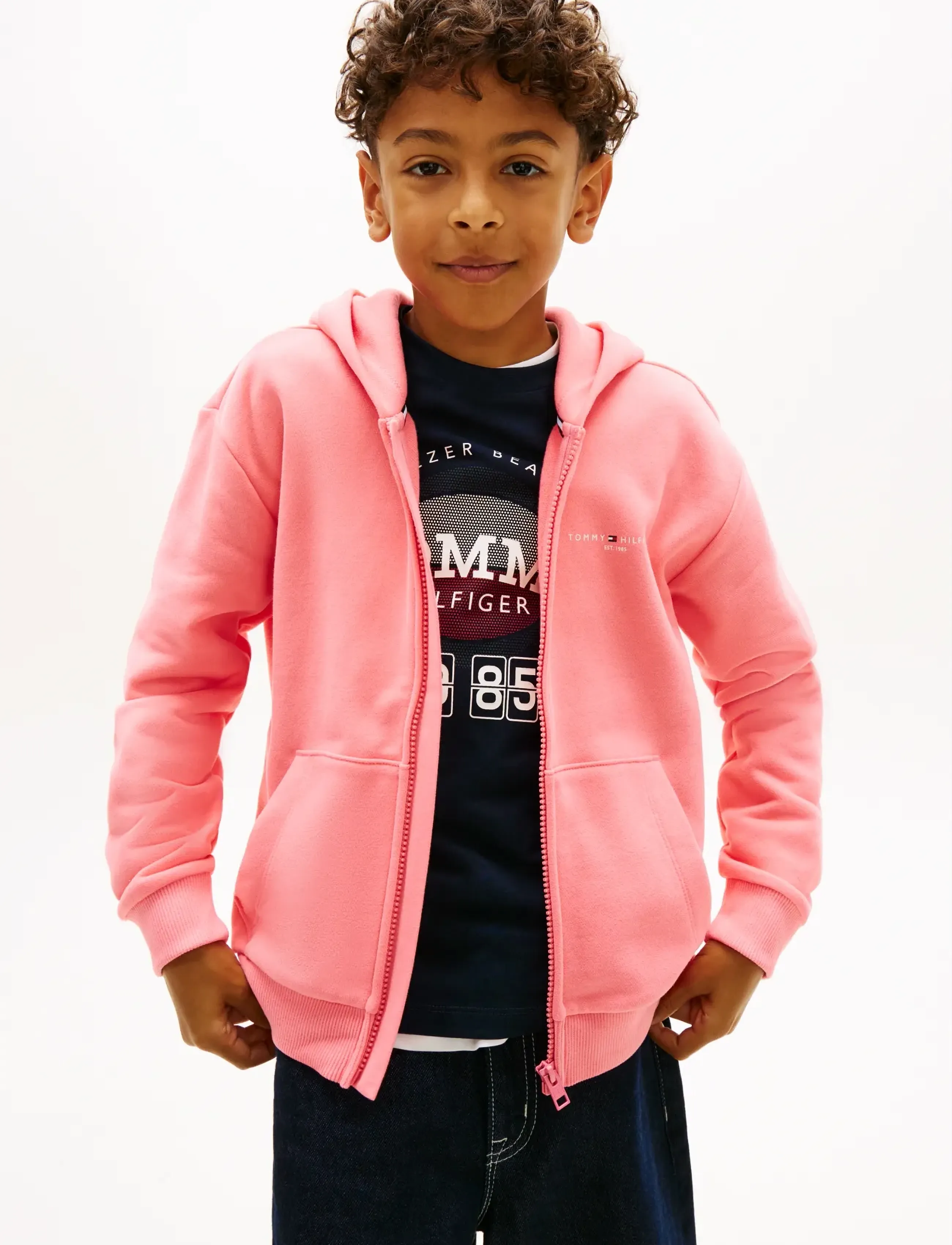 Tommy Hilfiger - MINI CORP ZIP THROUGH HOODIE - kapuzenpullover - tropical blush - 3