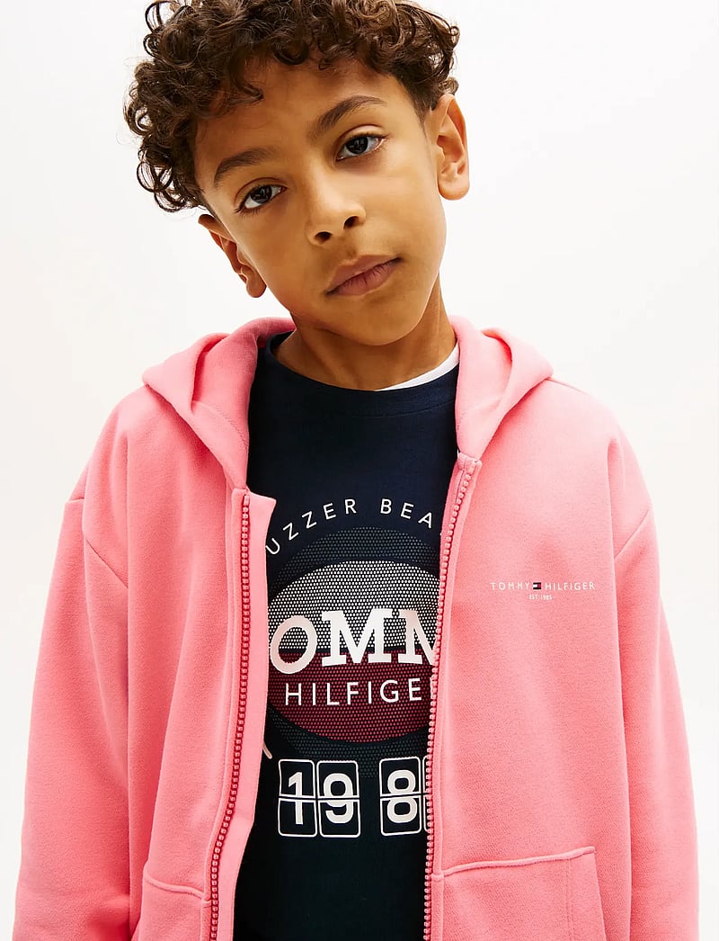 Tommy Hilfiger - MINI CORP ZIP THROUGH HOODIE - kapuzenpullover - tropical blush - 4