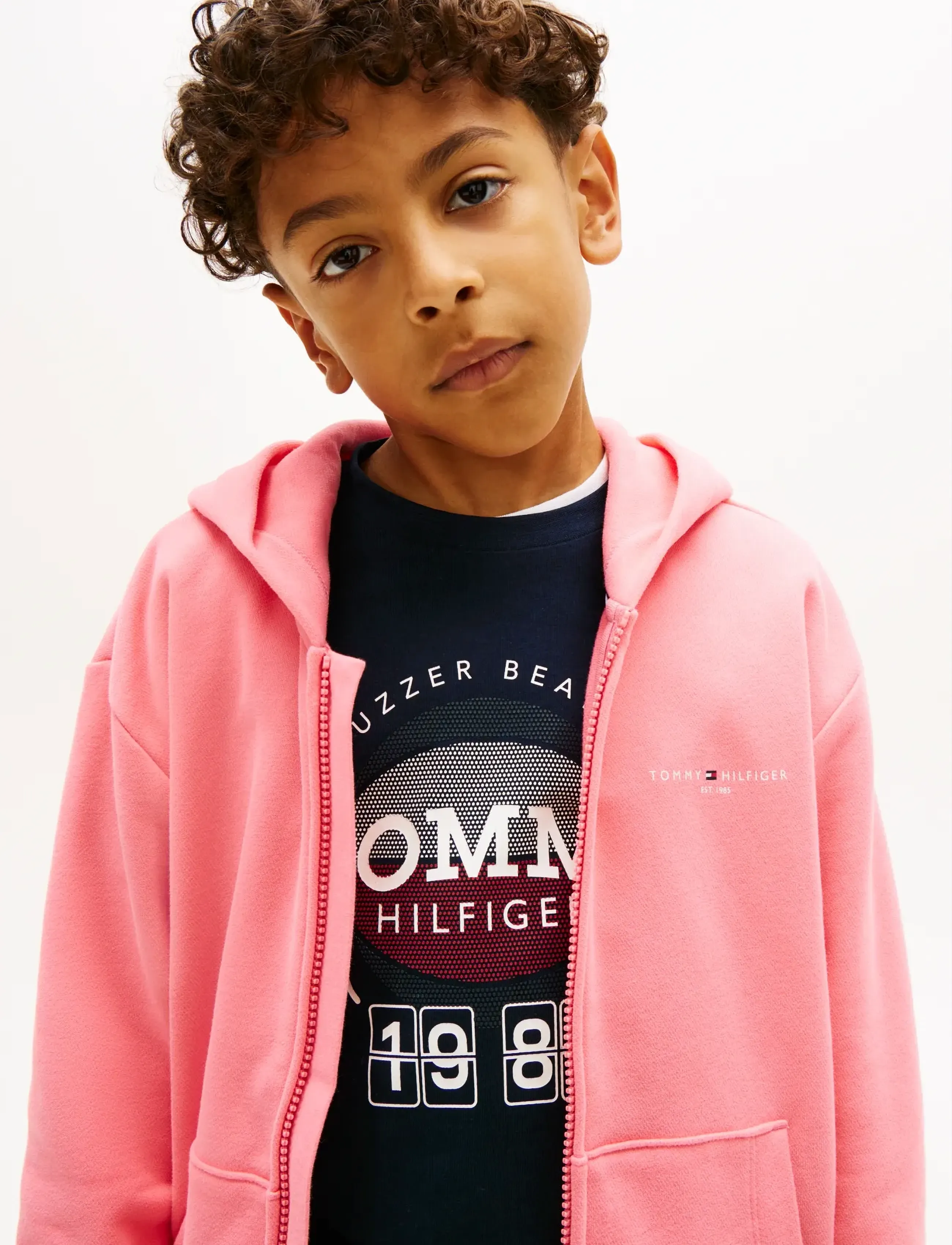 Tommy Hilfiger - MINI CORP ZIP THROUGH HOODIE - kapuzenpullover - tropical blush - 4