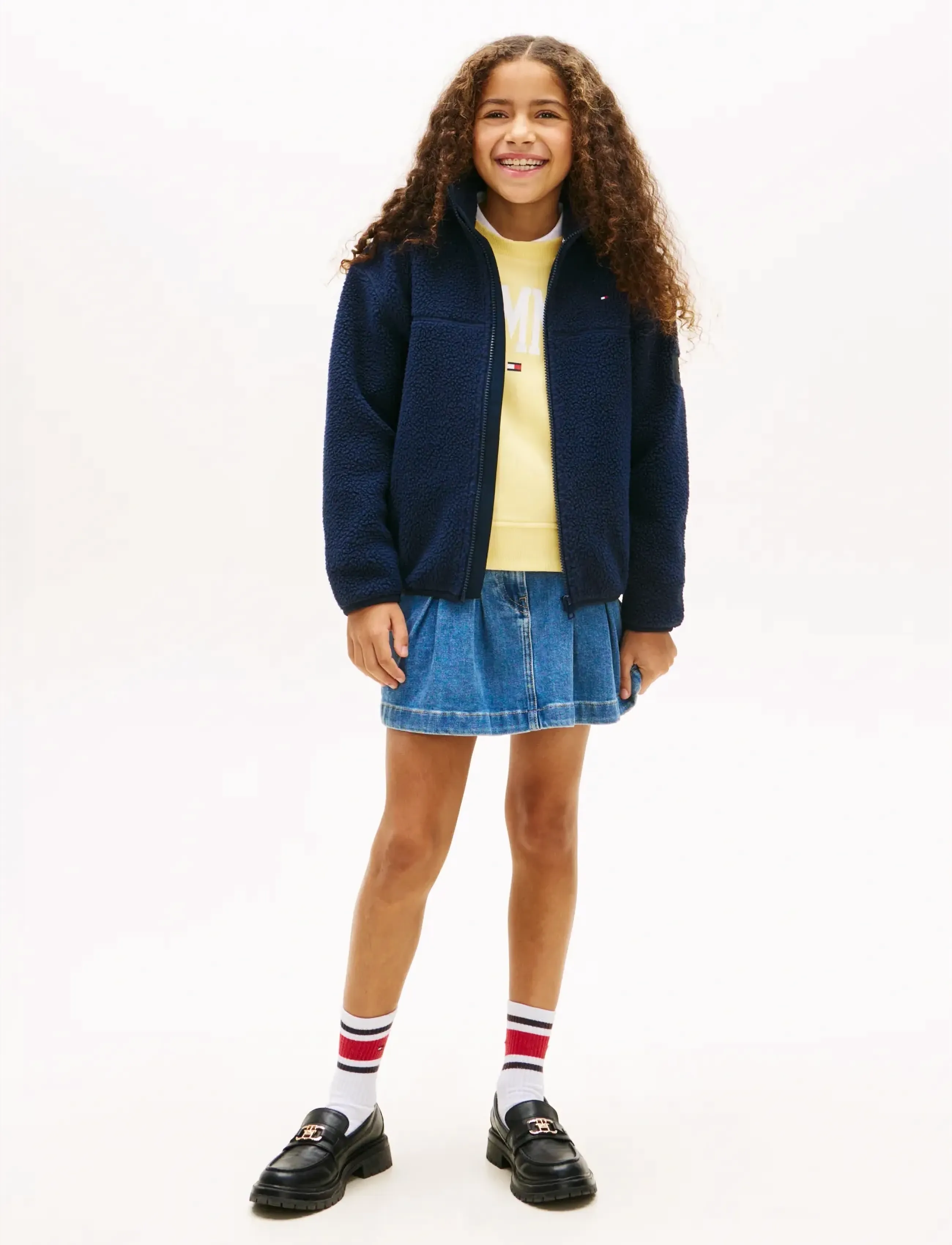 Tommy Hilfiger POLAR FLEECE ZIP THROUGH - Augšējais apģērbs - DARK NIGHT NAVY / navy