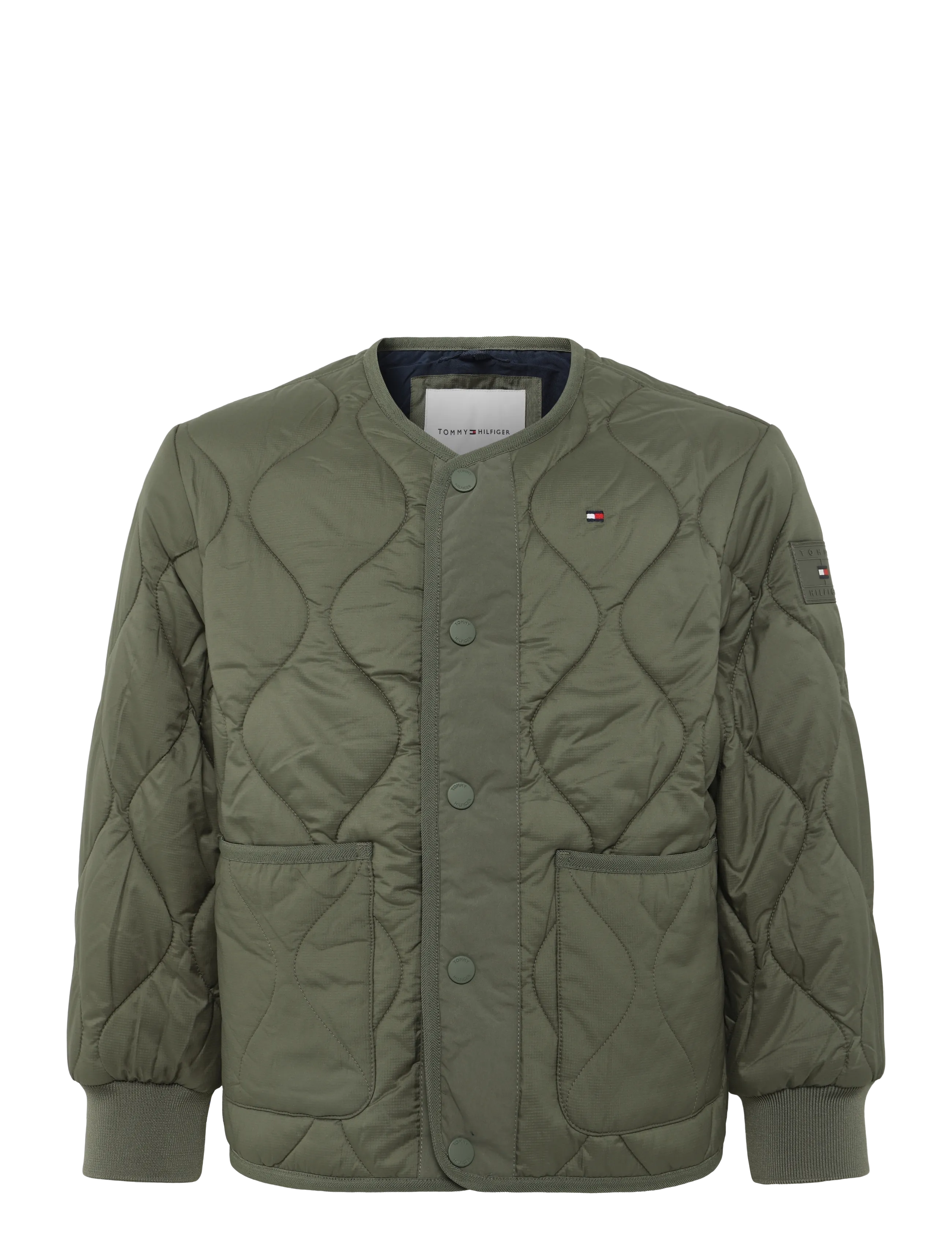 TOMMY HILFIGER Quilted Jacke Khaki - 140 - Kinder