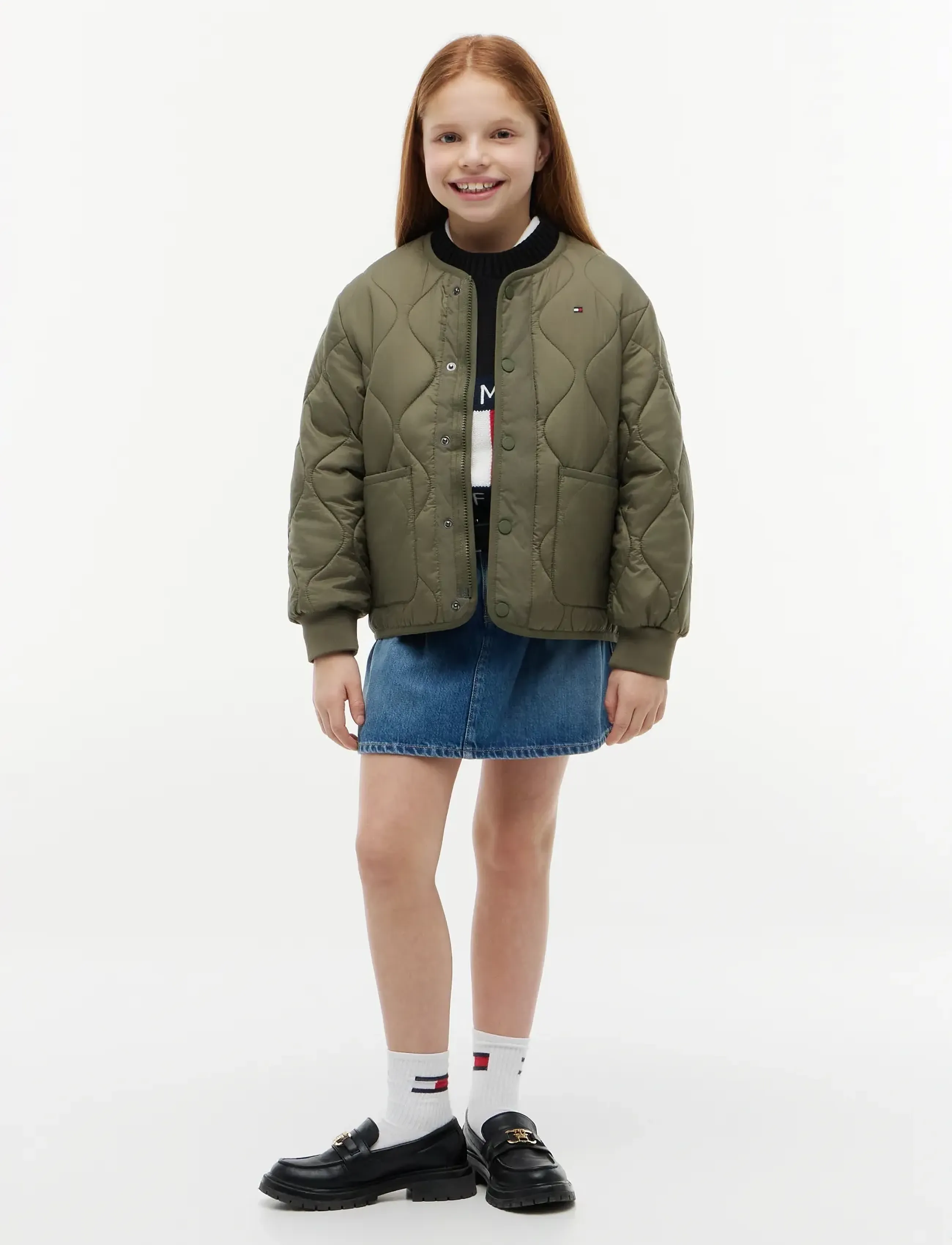 Tommy Hilfiger Quilted Jacket, 152, Jackets & Coats, Khakigrün - Jackets, Kinder