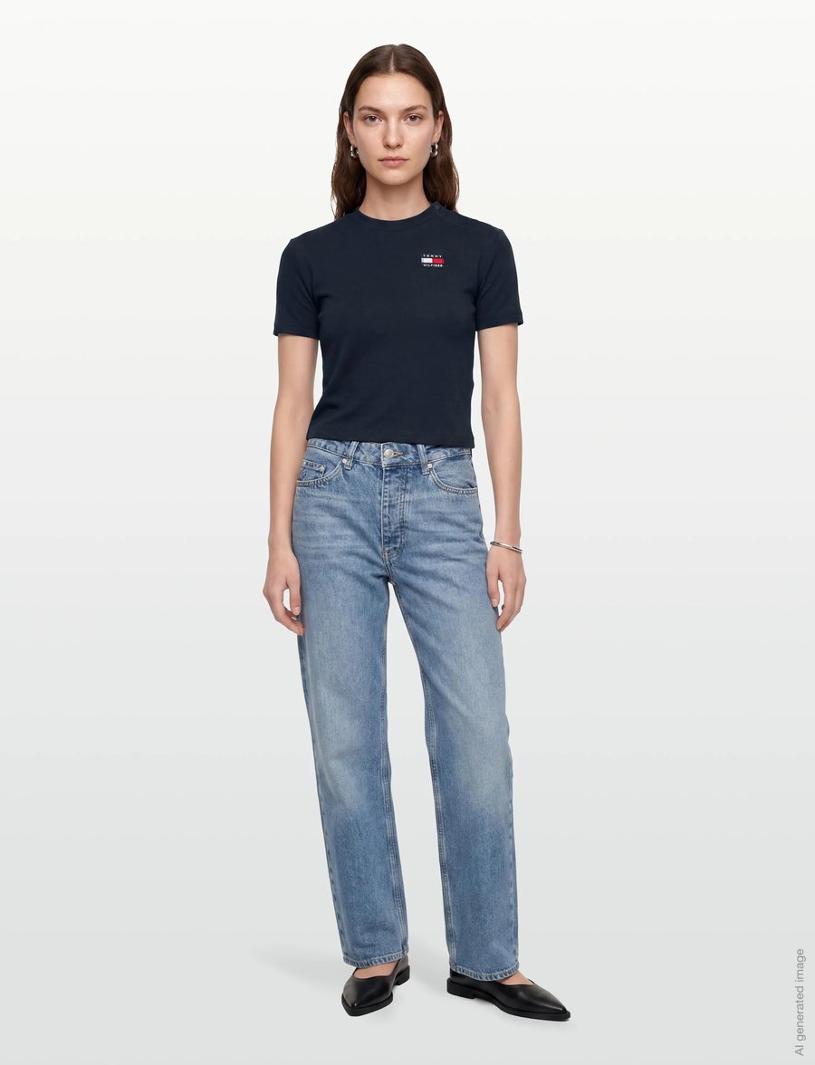 Tommy Hilfiger - FLAG HERITAGE ARCHIVE TEE S/S - short-sleeved t-shirts - dark night navy - 0