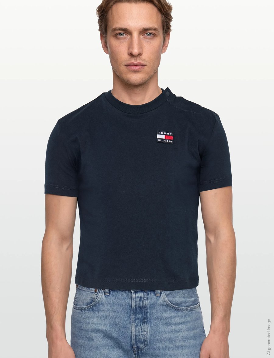Tommy Hilfiger - FLAG HERITAGE ARCHIVE TEE S/S - short-sleeved t-shirts - dark night navy - 3