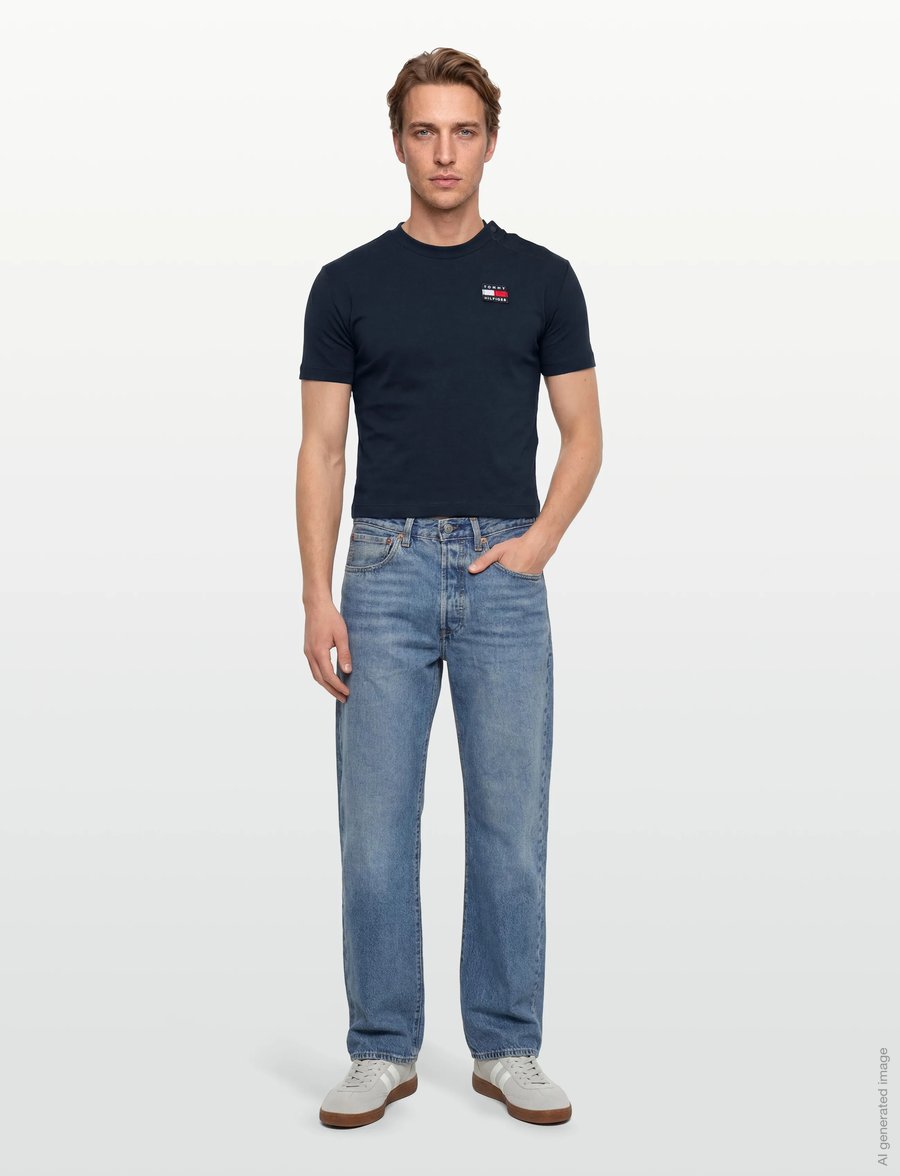 Tommy Hilfiger - FLAG HERITAGE ARCHIVE TEE S/S - short-sleeved t-shirts - dark night navy - 4