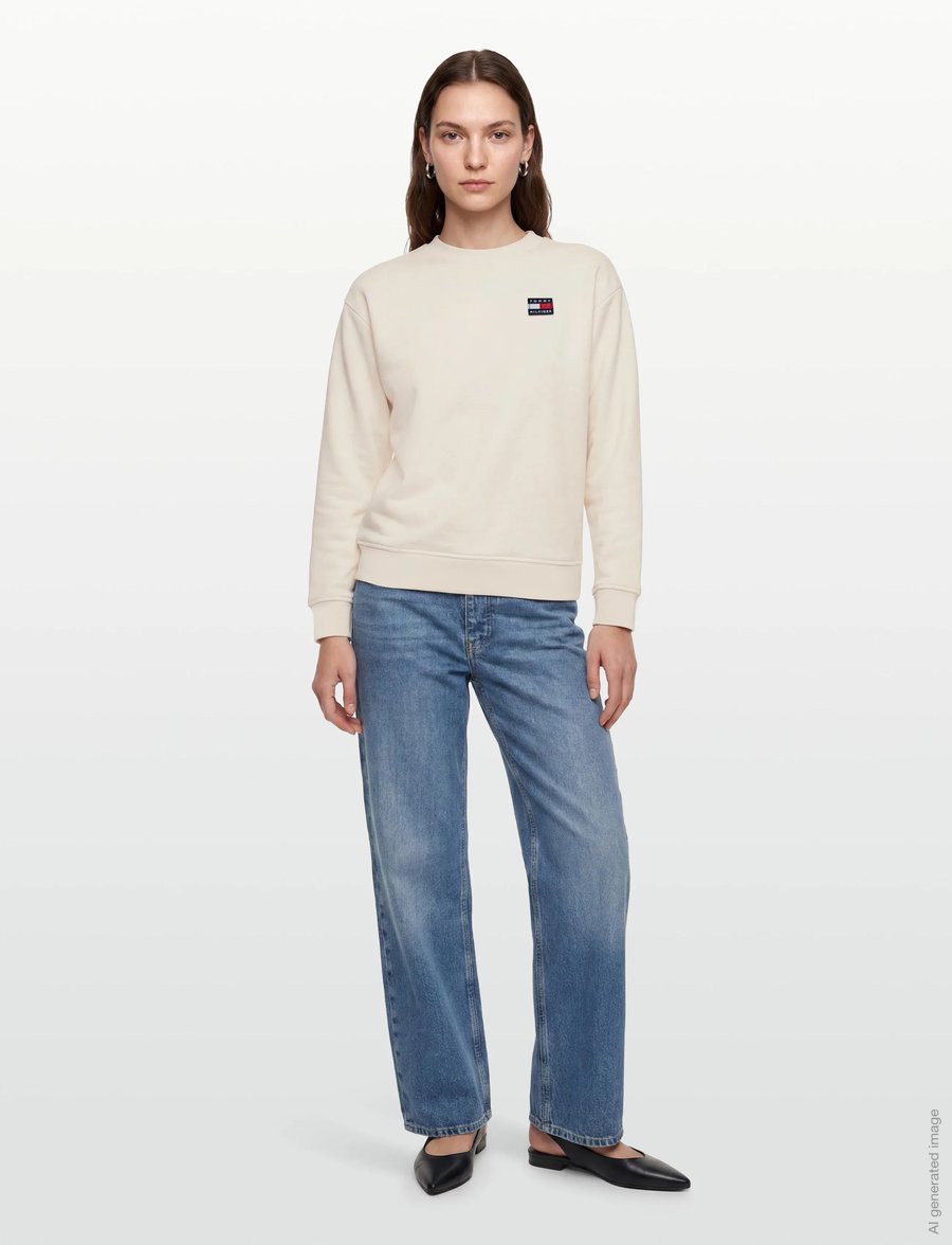 Tommy Hilfiger - FLAG HERITAGE CN SWEATSHIRT - dressipluusid - ancient white - 0