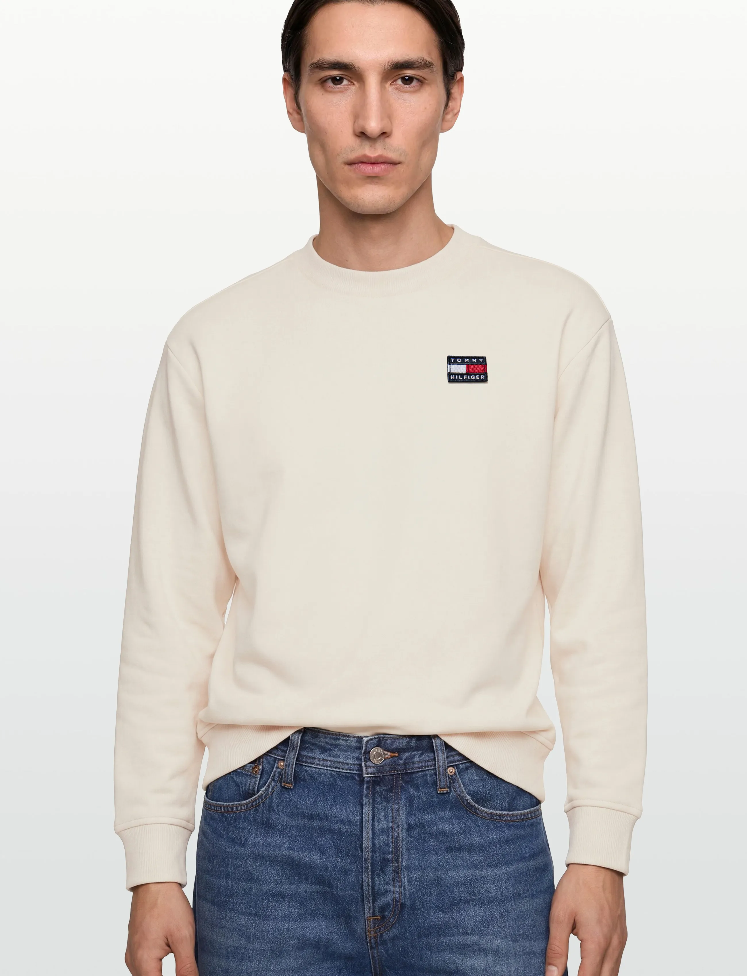 Tommy Hilfiger - FLAG HERITAGE CN SWEATSHIRT - ancient white - 3
