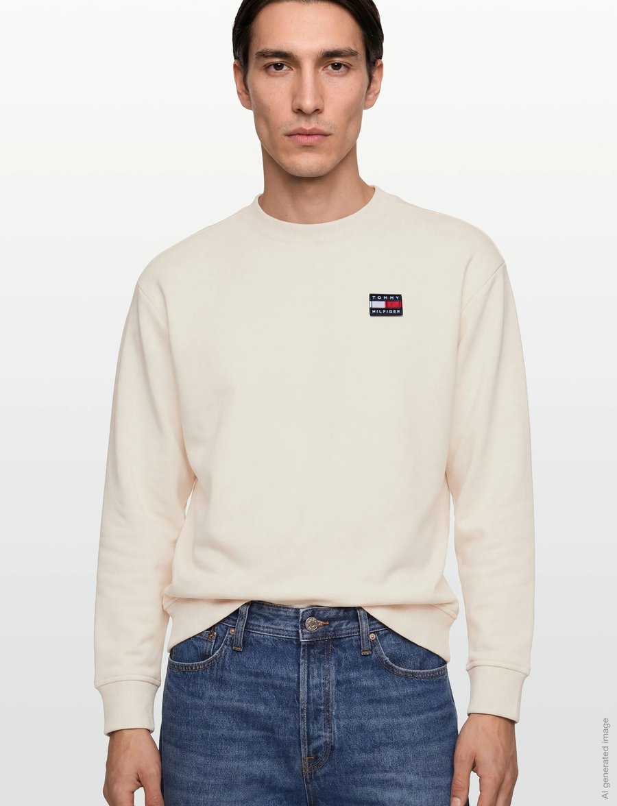 Tommy Hilfiger - FLAG HERITAGE CN SWEATSHIRT - dressipluusid - ancient white - 3