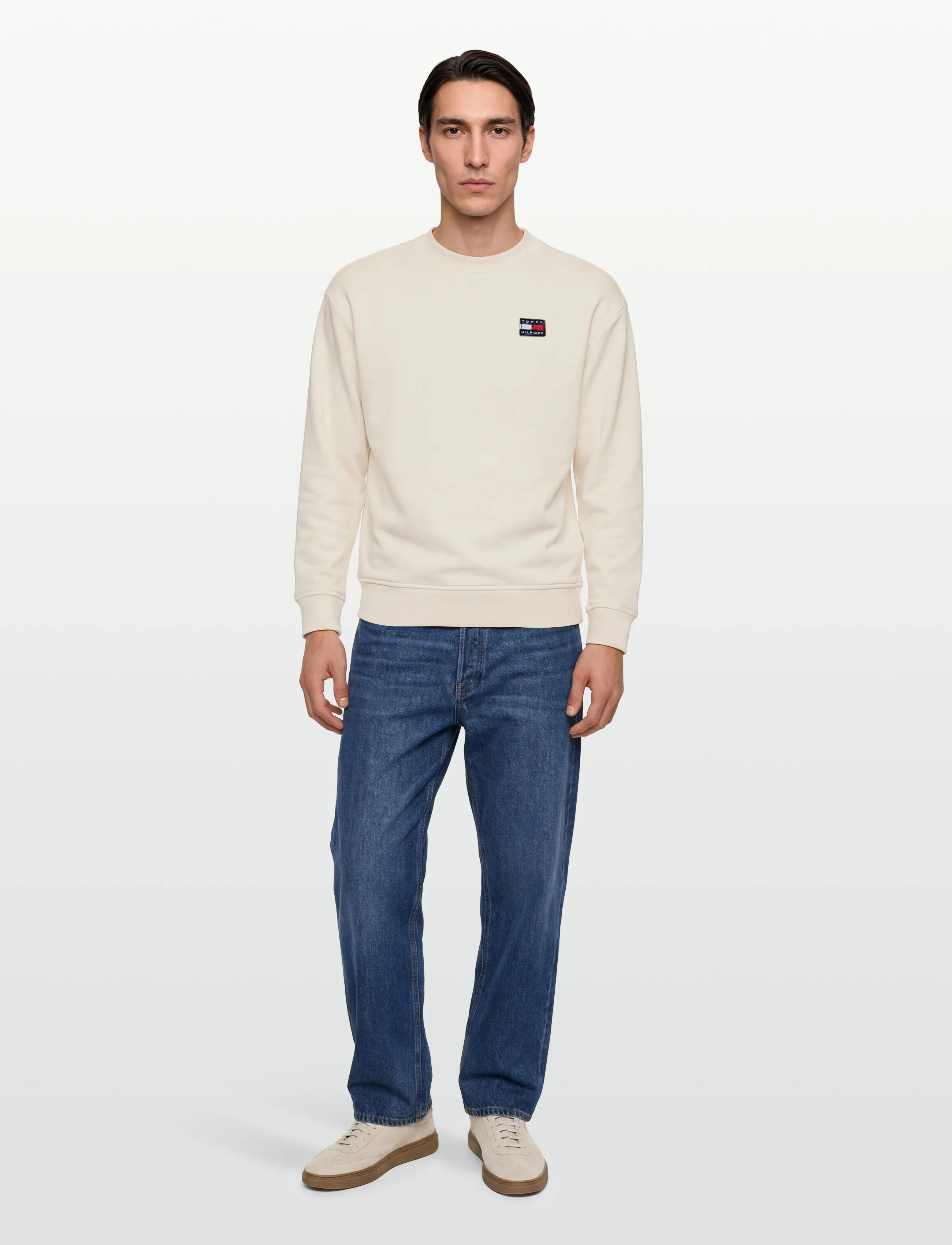 Tommy Hilfiger - FLAG HERITAGE CN SWEATSHIRT - ancient white - 4