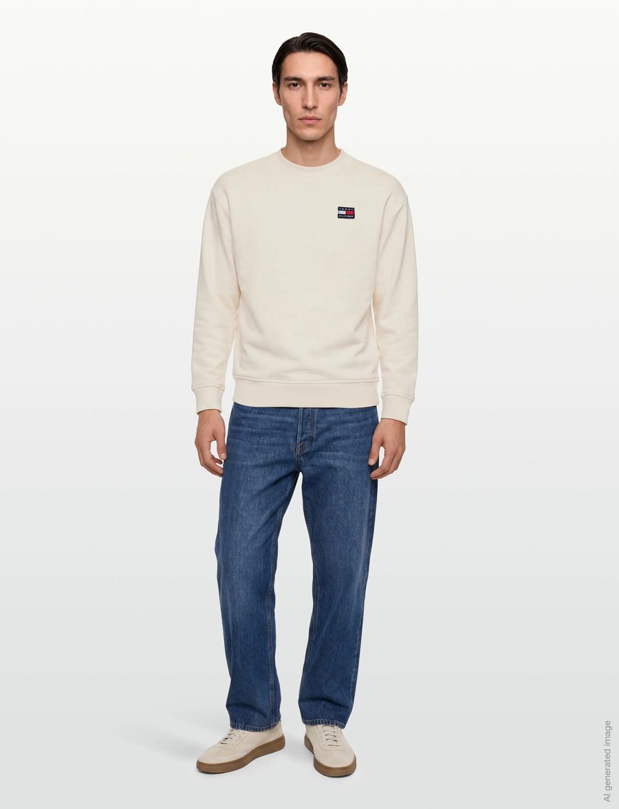 Tommy Hilfiger - FLAG HERITAGE CN SWEATSHIRT - dressipluusid - ancient white - 4