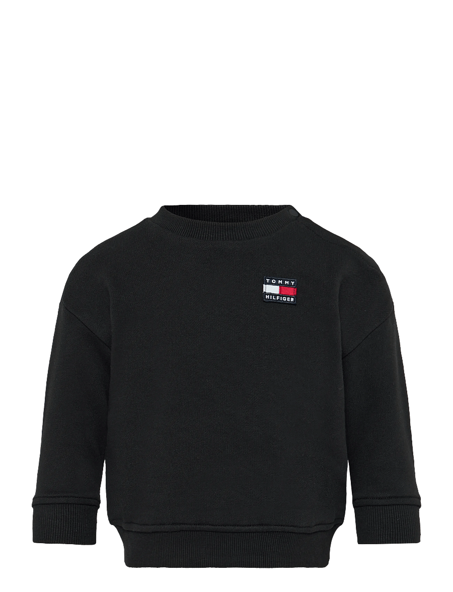 Tommy Hilfiger - FLAG HERITAGE CN SWEATSHIRT - sweatshirts - black - 0