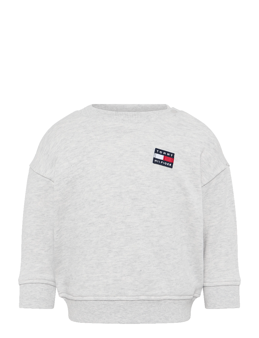 Tommy Hilfiger - FLAG HERITAGE CN SWEATSHIRT - sweatshirts - heather grey - 0
