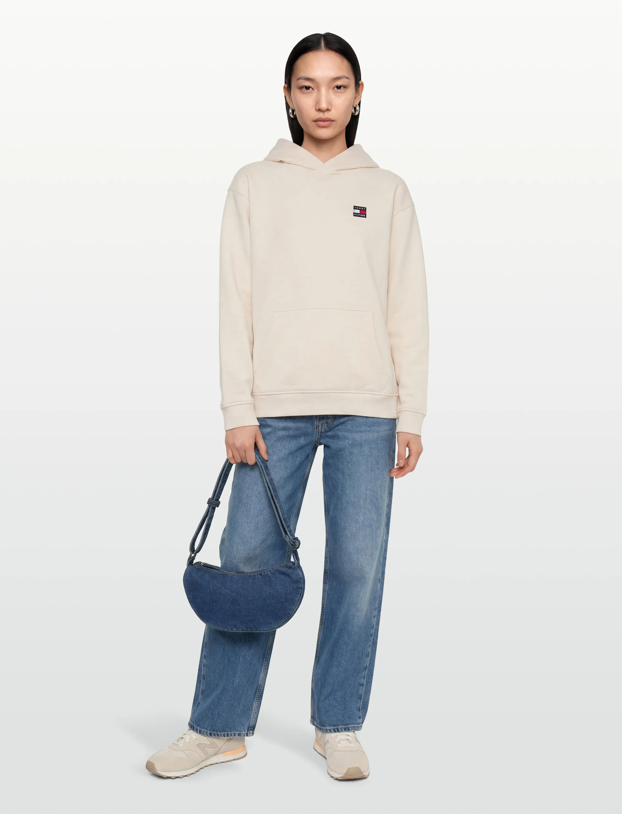 Tommy Hilfiger FLAG HERITAGE HOODIE - Sweatshirts & Kapuzenpullover - ANCIENT WHITE / cream