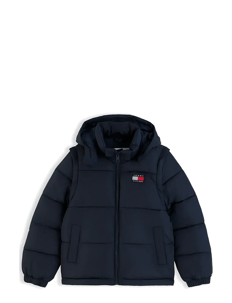 Tommy Hilfiger - BRANDED PUFFER JACKET - daunen- und steppjacken - dark blue - 1