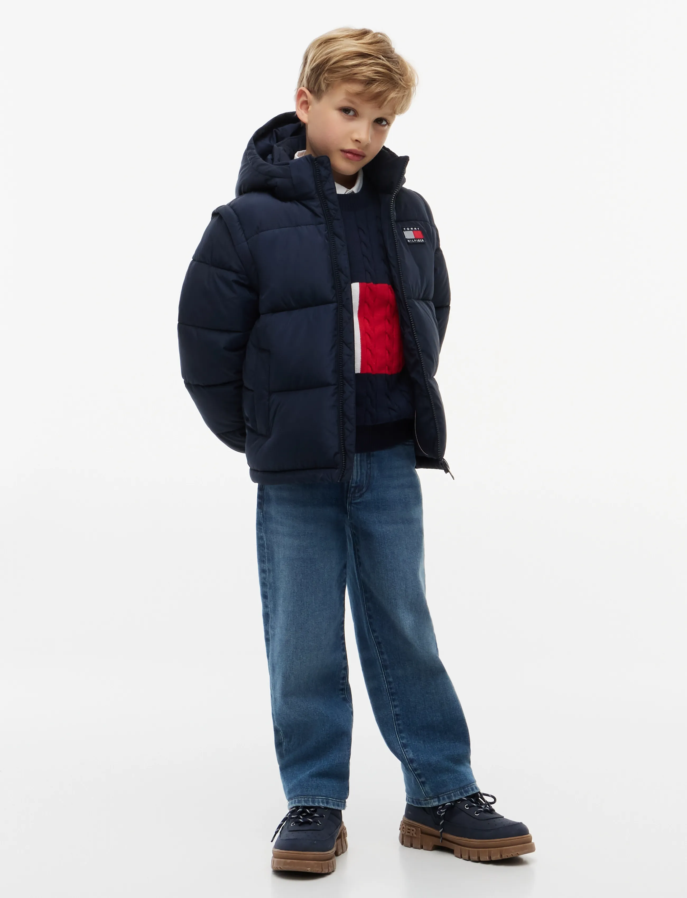 Tommy Hilfiger - BRANDED PUFFER JACKET - soojad ja polsterdatud - dark blue - 4