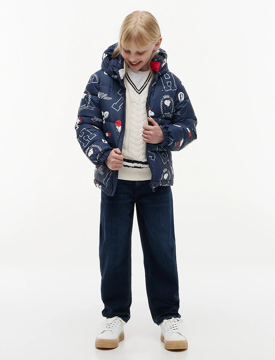 Tommy Hilfiger - PEANUTS PUFFER JACKET - winterjacke - dark ink - 0