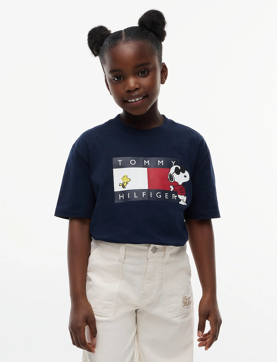 Tommy Hilfiger - PEANUTS GRAPHIC TEE SS - short-sleeved t-shirts - dark blue - 3