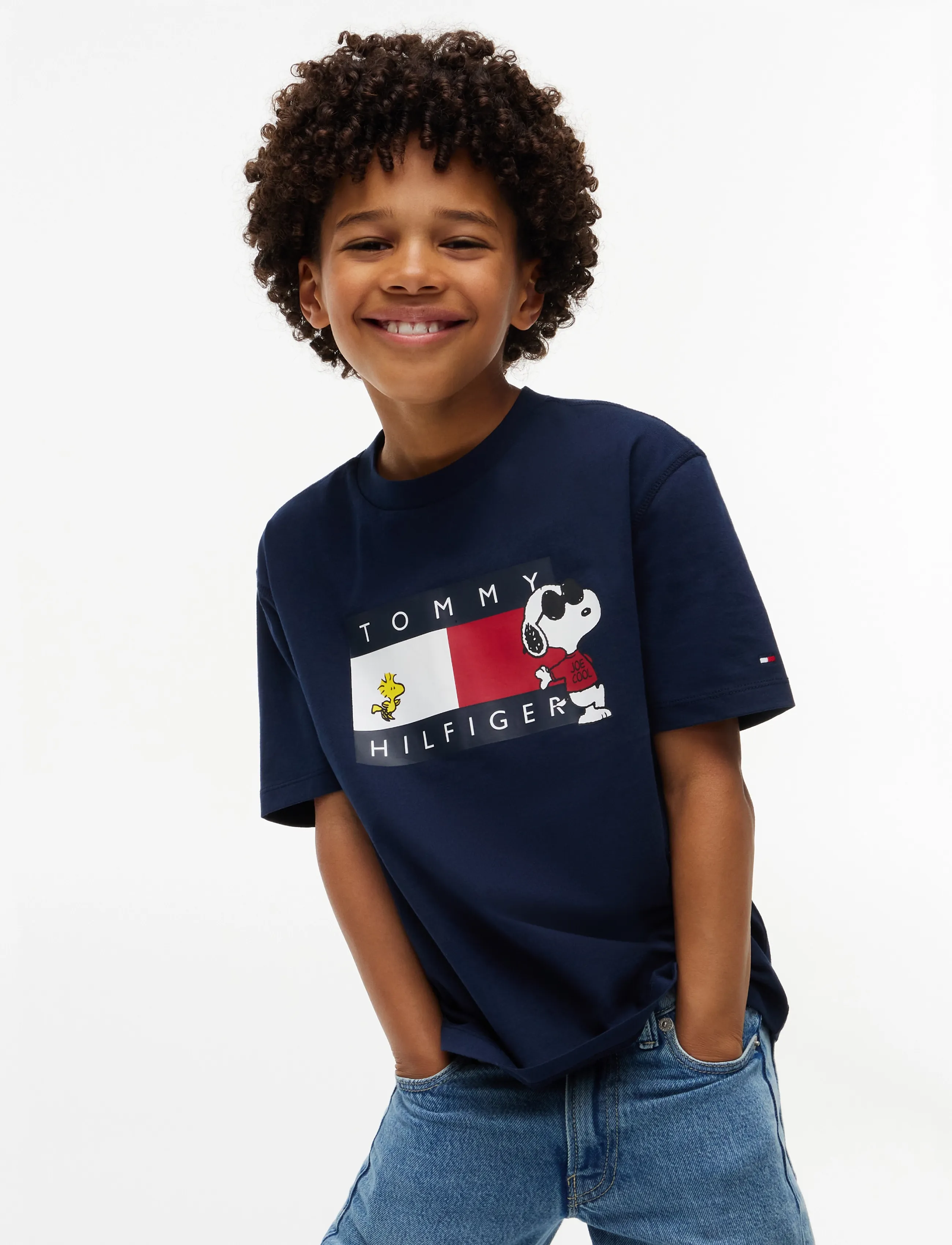 Tommy Hilfiger - PEANUTS GRAPHIC TEE SS - short-sleeved t-shirts - dark blue - 4