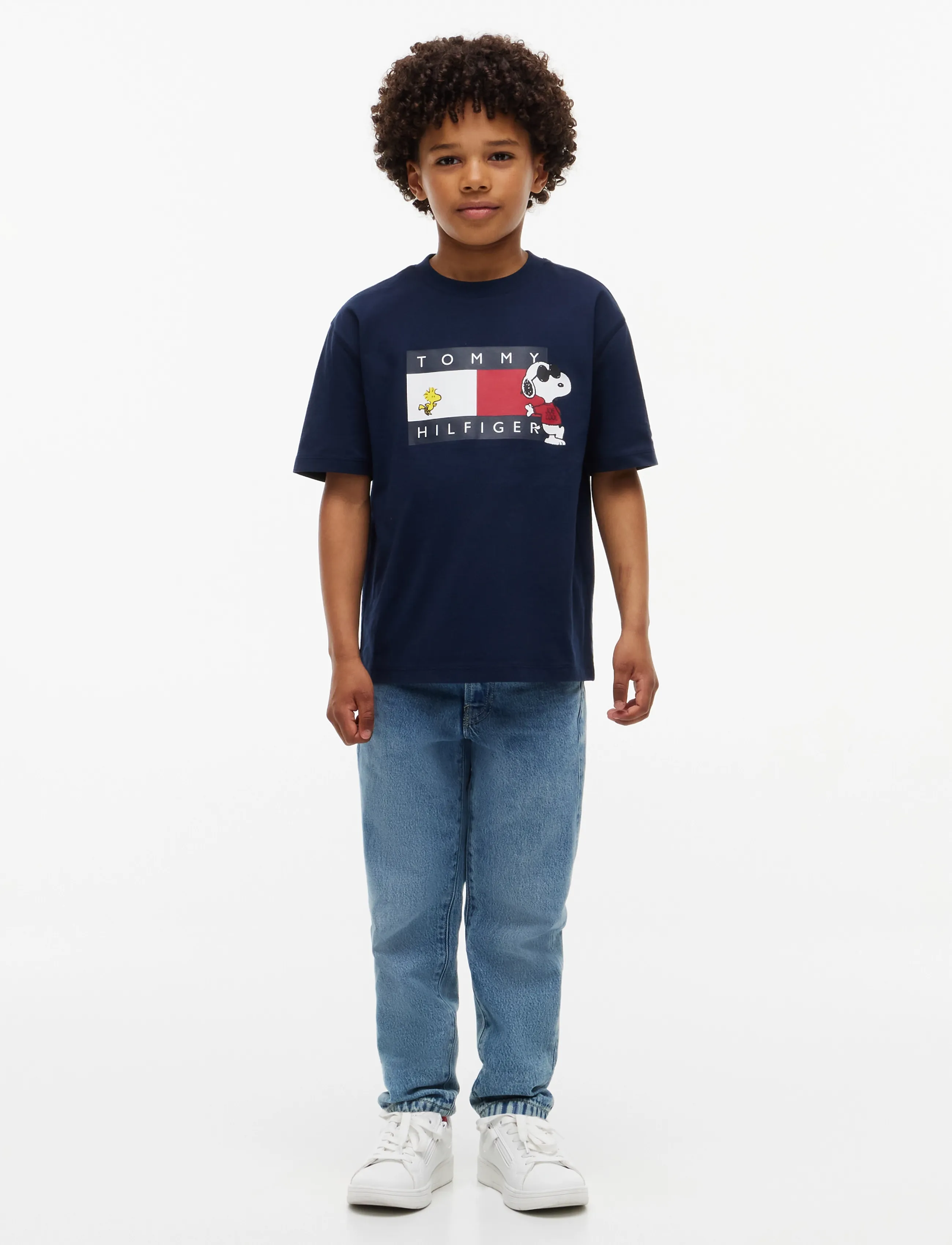 Tommy Hilfiger - PEANUTS GRAPHIC TEE SS - short-sleeved t-shirts - dark blue - 5
