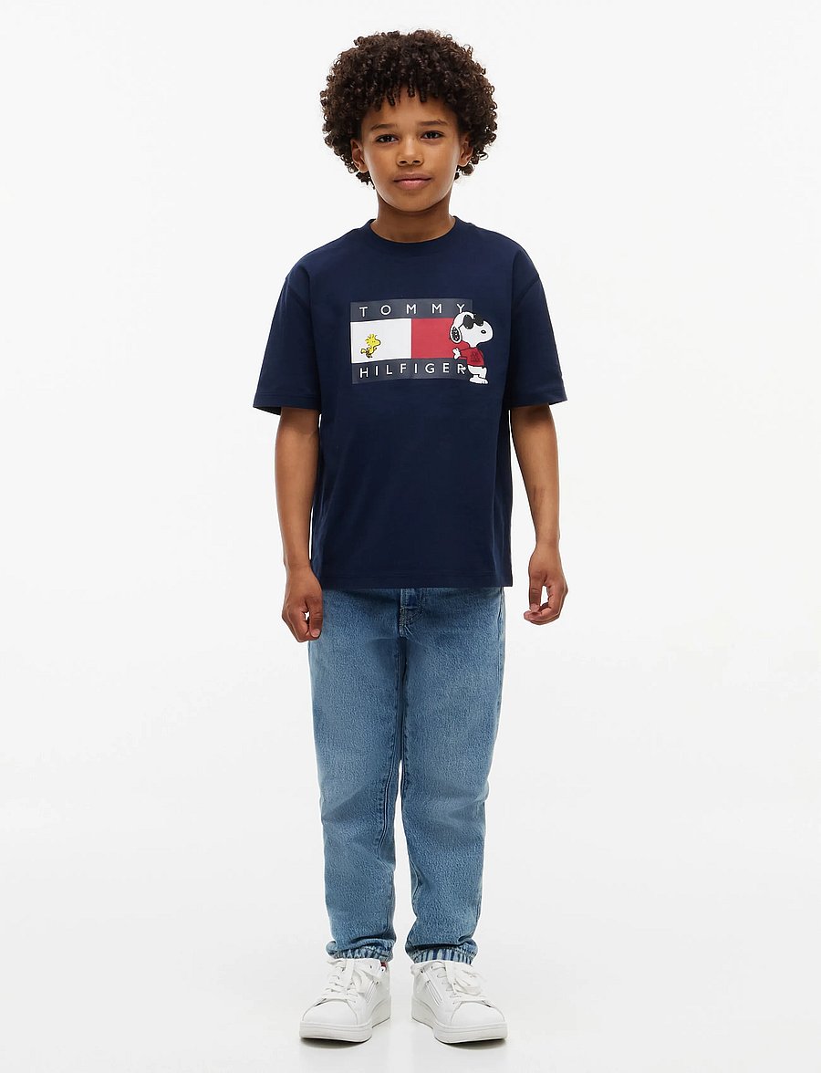 Tommy Hilfiger - PEANUTS GRAPHIC TEE SS - short-sleeved t-shirts - dark blue - 5