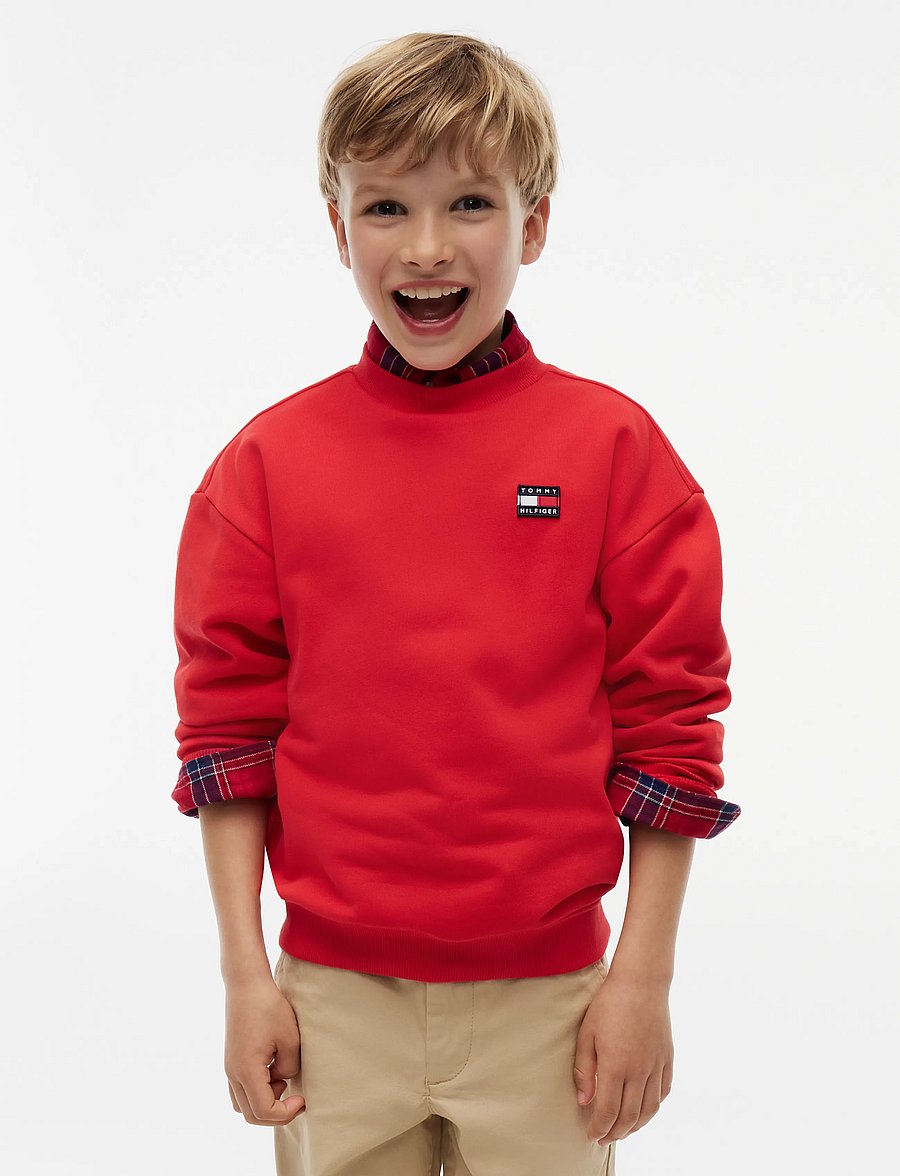 Tommy Hilfiger - FLAG HERITAGE CREWNECK - dressipluusid - red glare - 4