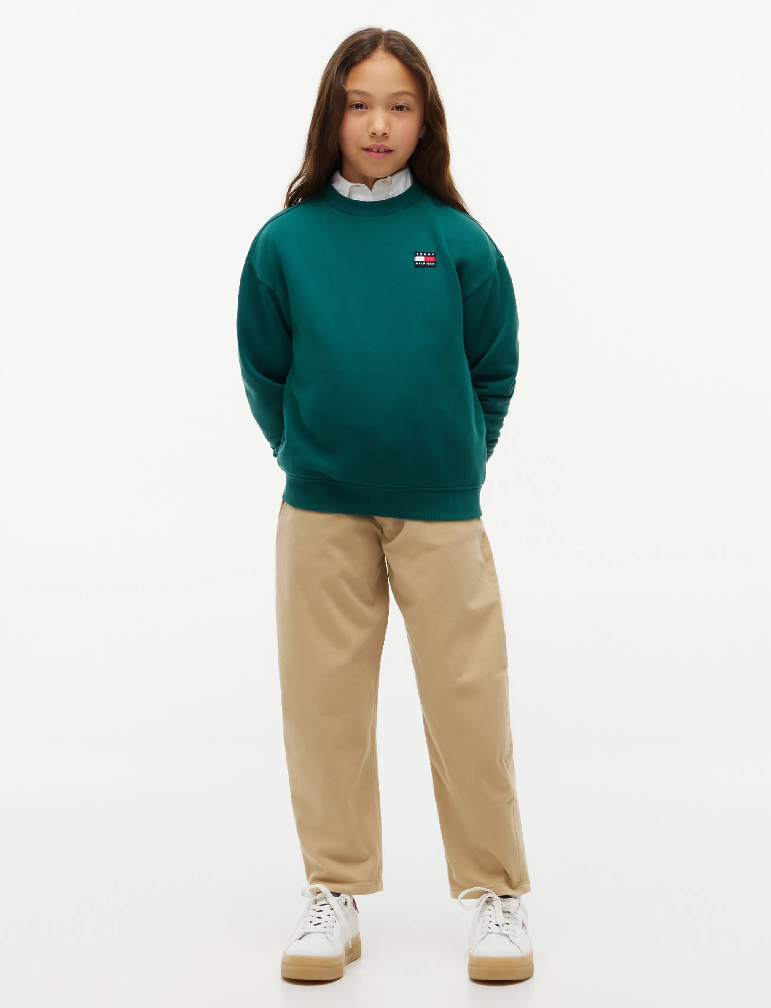 Tommy Hilfiger FLAG HERITAGE CREWNECK - Dressipluusid ja kapuutsiga pusad - RURAL GREEN / green