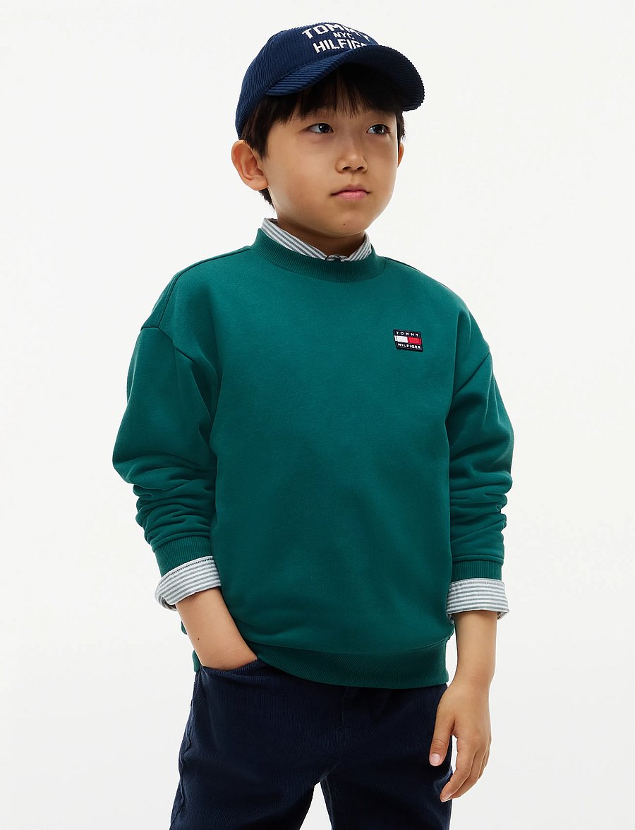 Tommy Hilfiger - FLAG HERITAGE CREWNECK - sweatshirts - rural green - 4