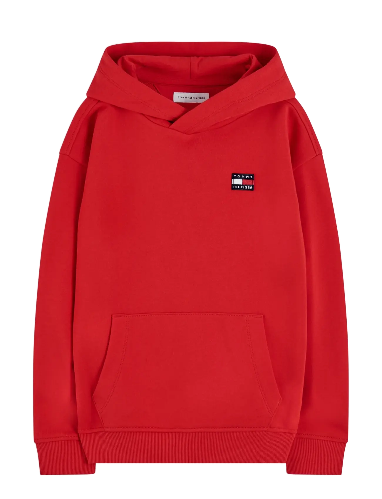 Tommy Hilfiger FLAG HERITAGE HOODIE - Teismelised 140-176 - RED GLARE / red