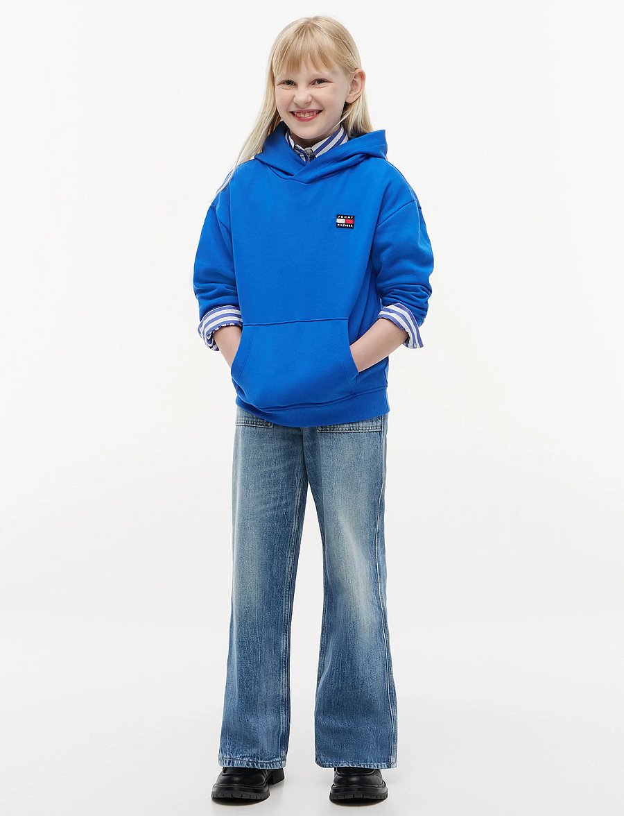 Tommy Hilfiger - FLAG HERITAGE HOODIE - hoodies - vibrant blue - 0