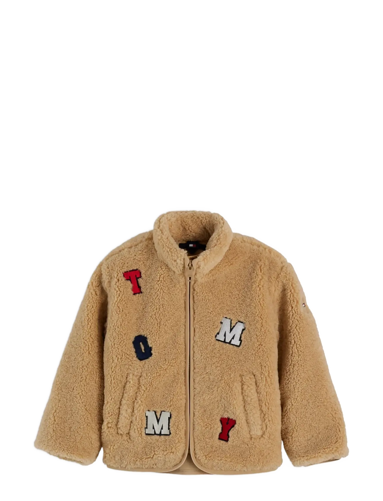Tommy Hilfiger LU TEDDY JACKET - Fleecekläder - GENTLE GOLD / beige
