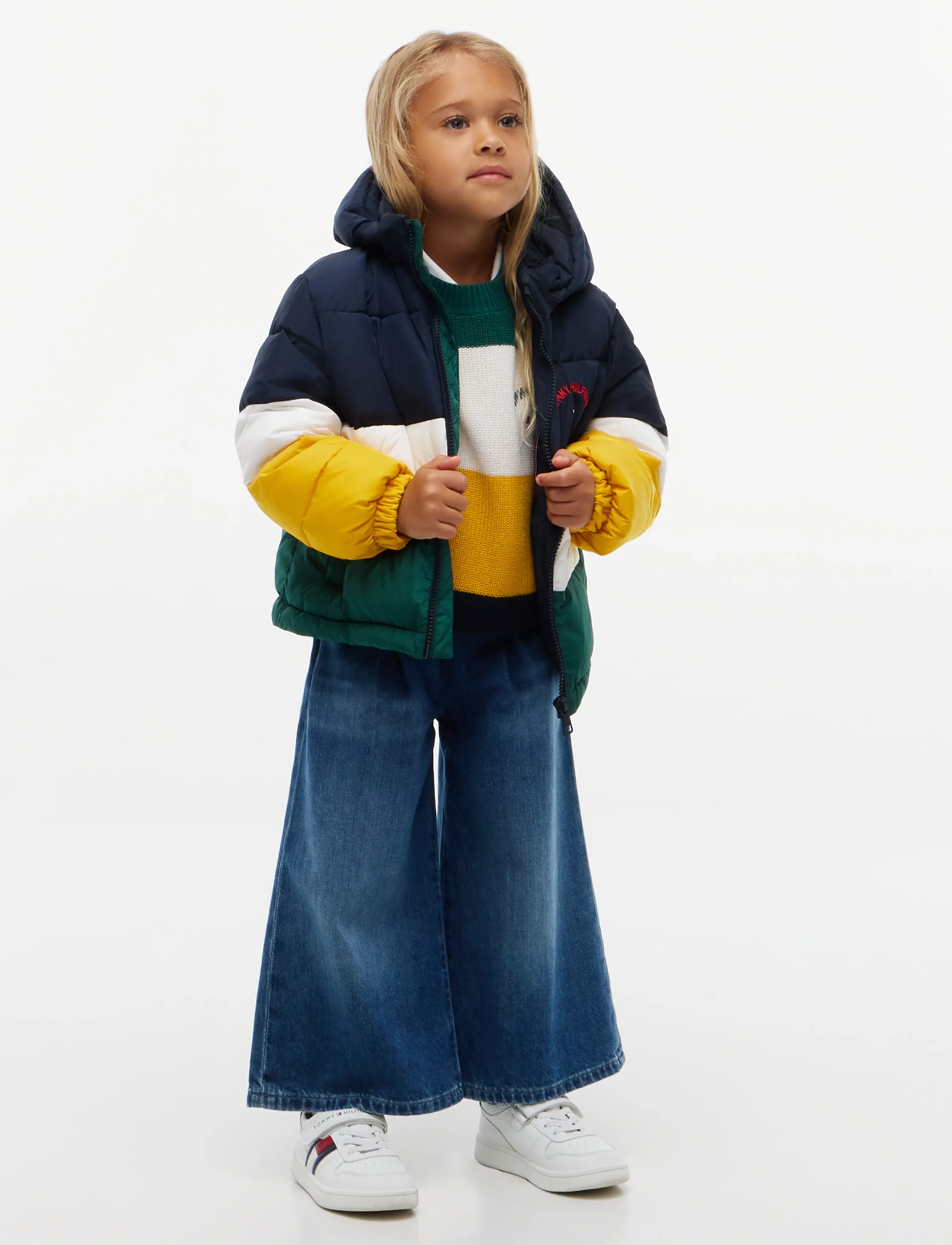 Tommy Hilfiger - LU COLOUR BLOCK PUFFER JACKET - winter jackets - dark blue colblock - 0