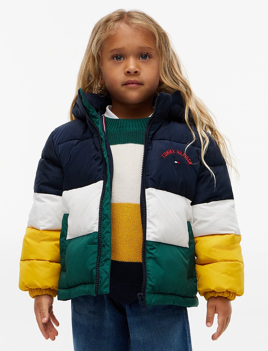 Tommy Hilfiger - LU COLOUR BLOCK PUFFER JACKET - winter jackets - dark blue colblock - 2