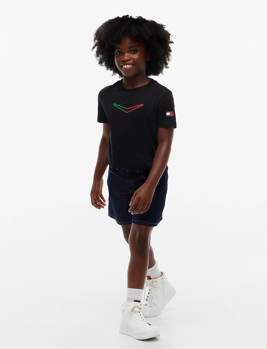 Tommy Hilfiger - TH X CF1 MEXICO CHEVRON TEE - kortärmade t-shirts - black - 0