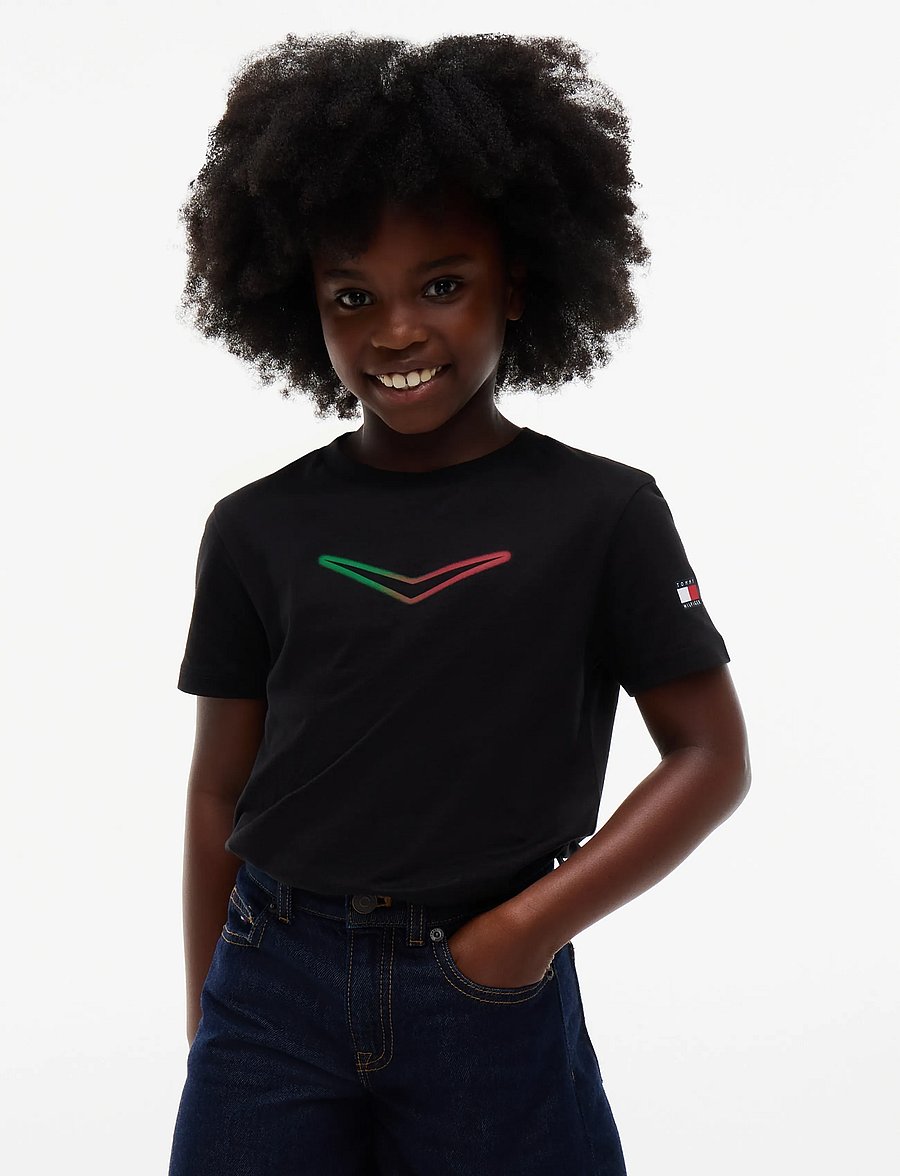 Tommy Hilfiger - TH X CF1 MEXICO CHEVRON TEE - kortärmade t-shirts - black - 3